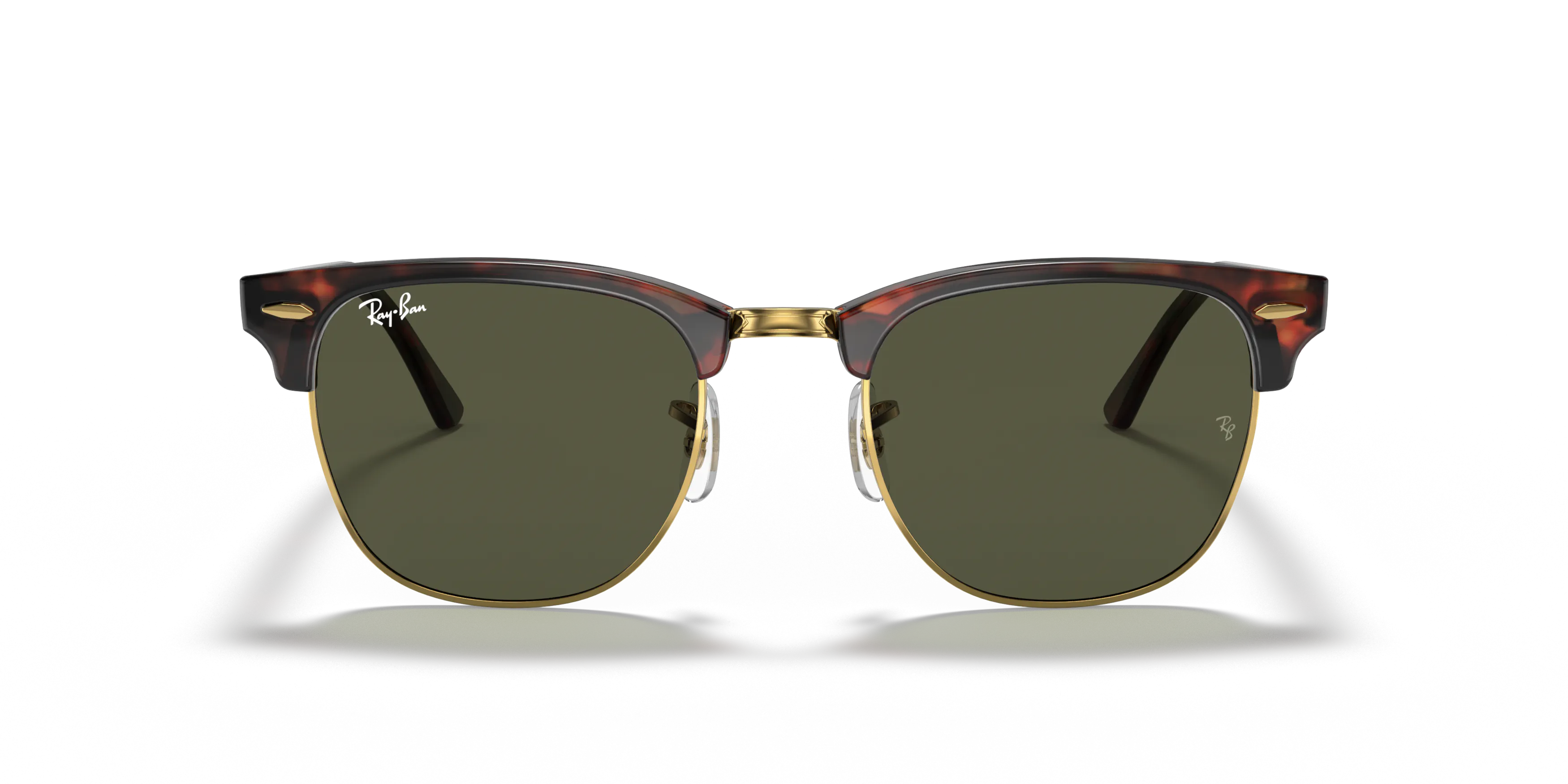 Front, Ray-Ban Clubmaster Classic 0RB3016 W0366 Sonnenbrille