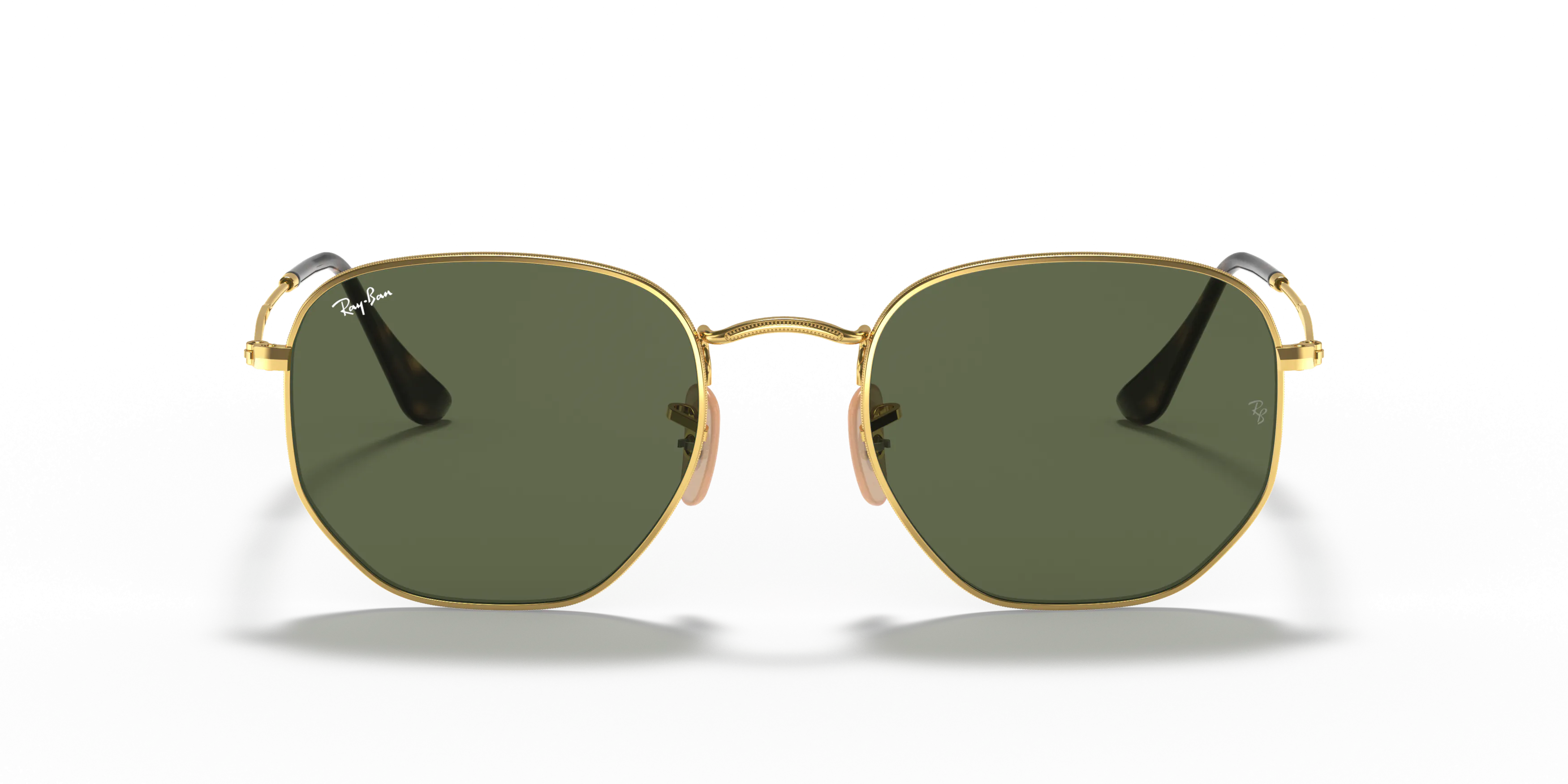 Front, Ray-Ban Hexagonal Flat Lenses 0RB3548N 001 Sonnenbrille