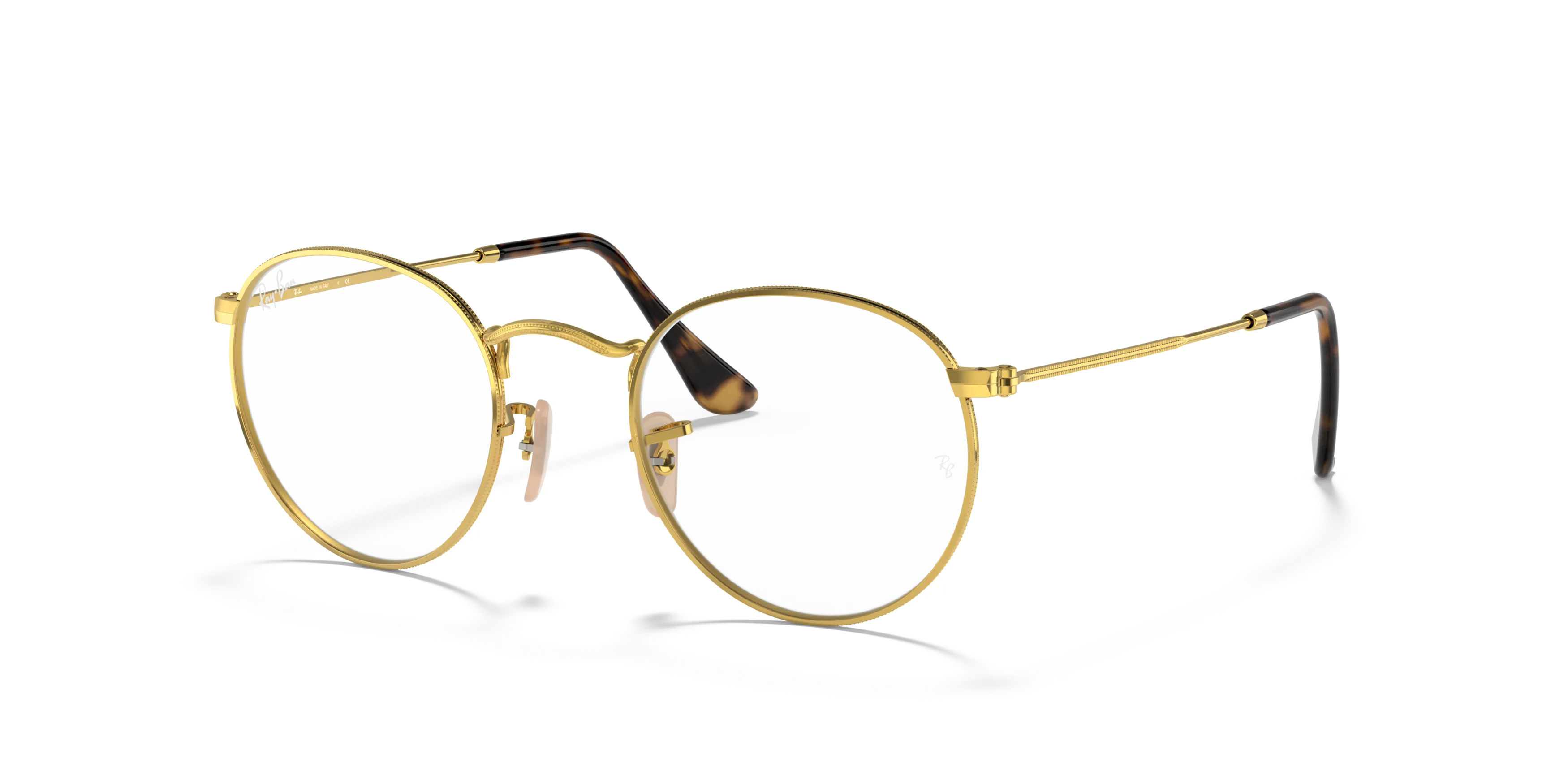 Angle_Left01, Ray-Ban Round Metal Optics 0RX3447V 2500 Brille