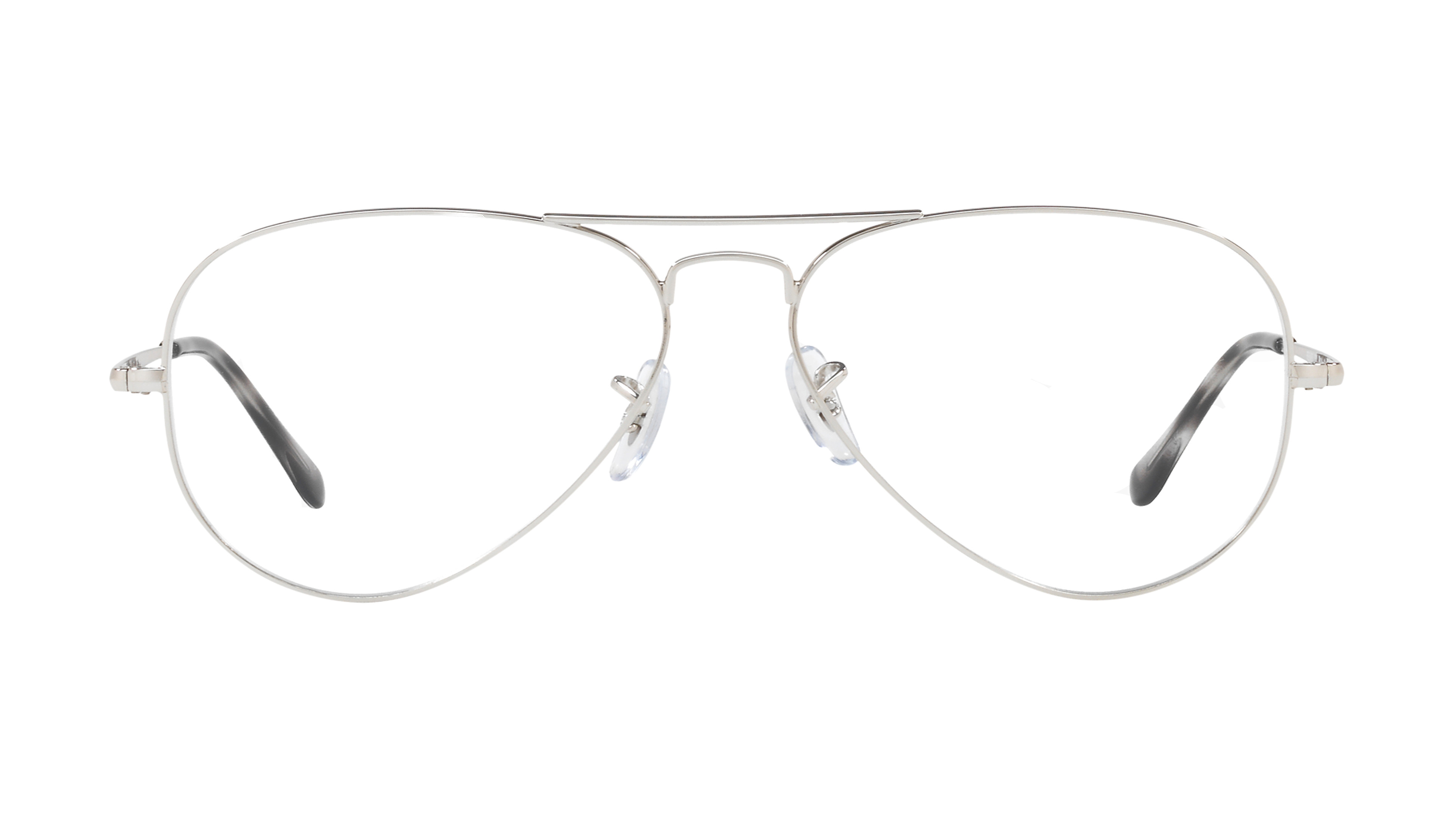 Front Ray-Ban AVIATOR 0RX6489 2501 Brille Silberfarben