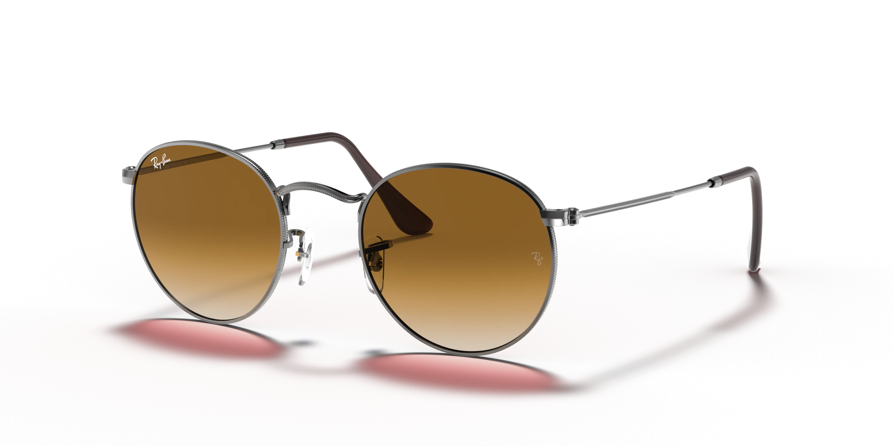 Angle_Left01, Ray-Ban Round Flat Lenses 0RB3447N 004/51 Sonnenbrille