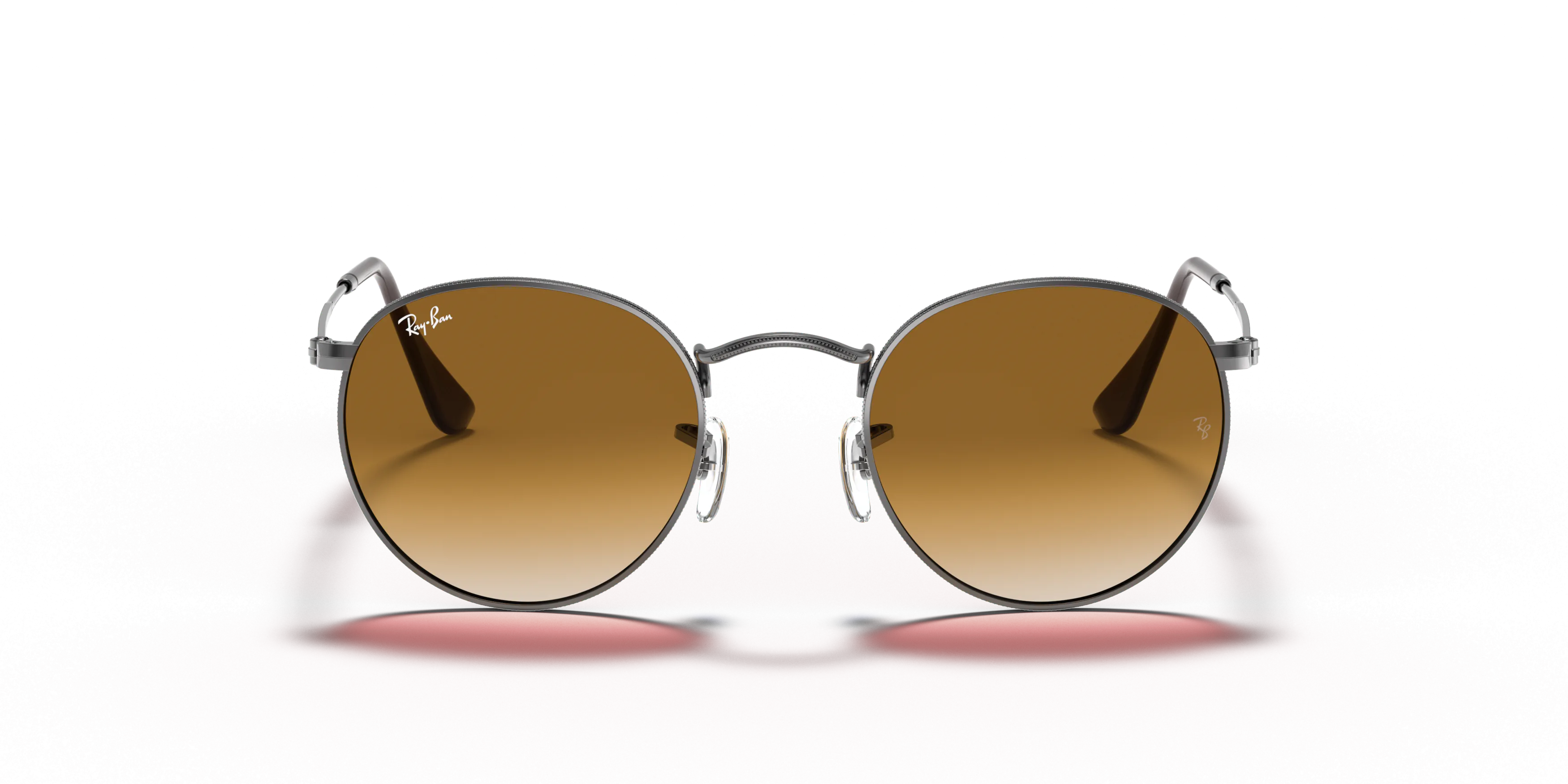 Front, Ray-Ban Round Flat Lenses 0RB3447N 004/51 Sonnenbrille