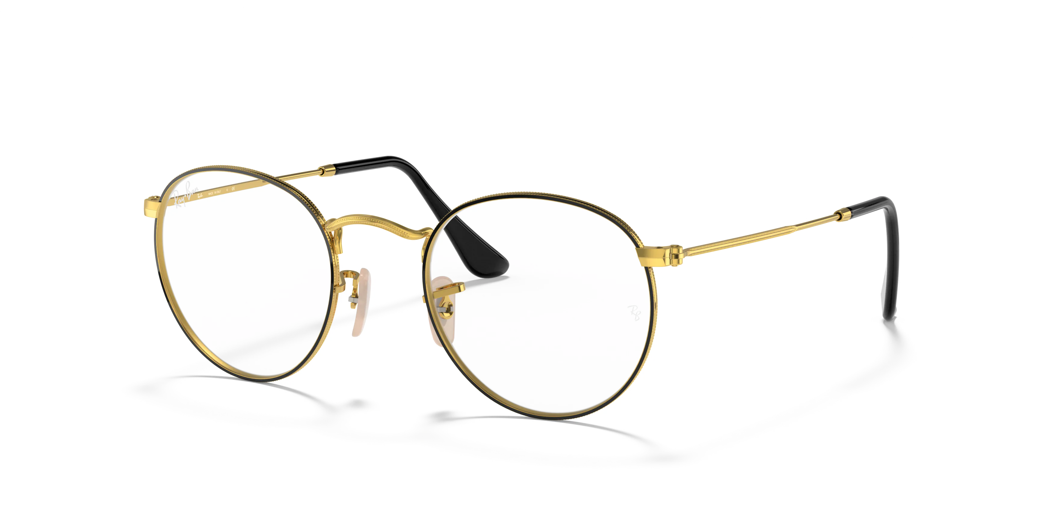Angle_Left01, Ray-Ban Round Metal Optics 0RX3447V 2991 Brille