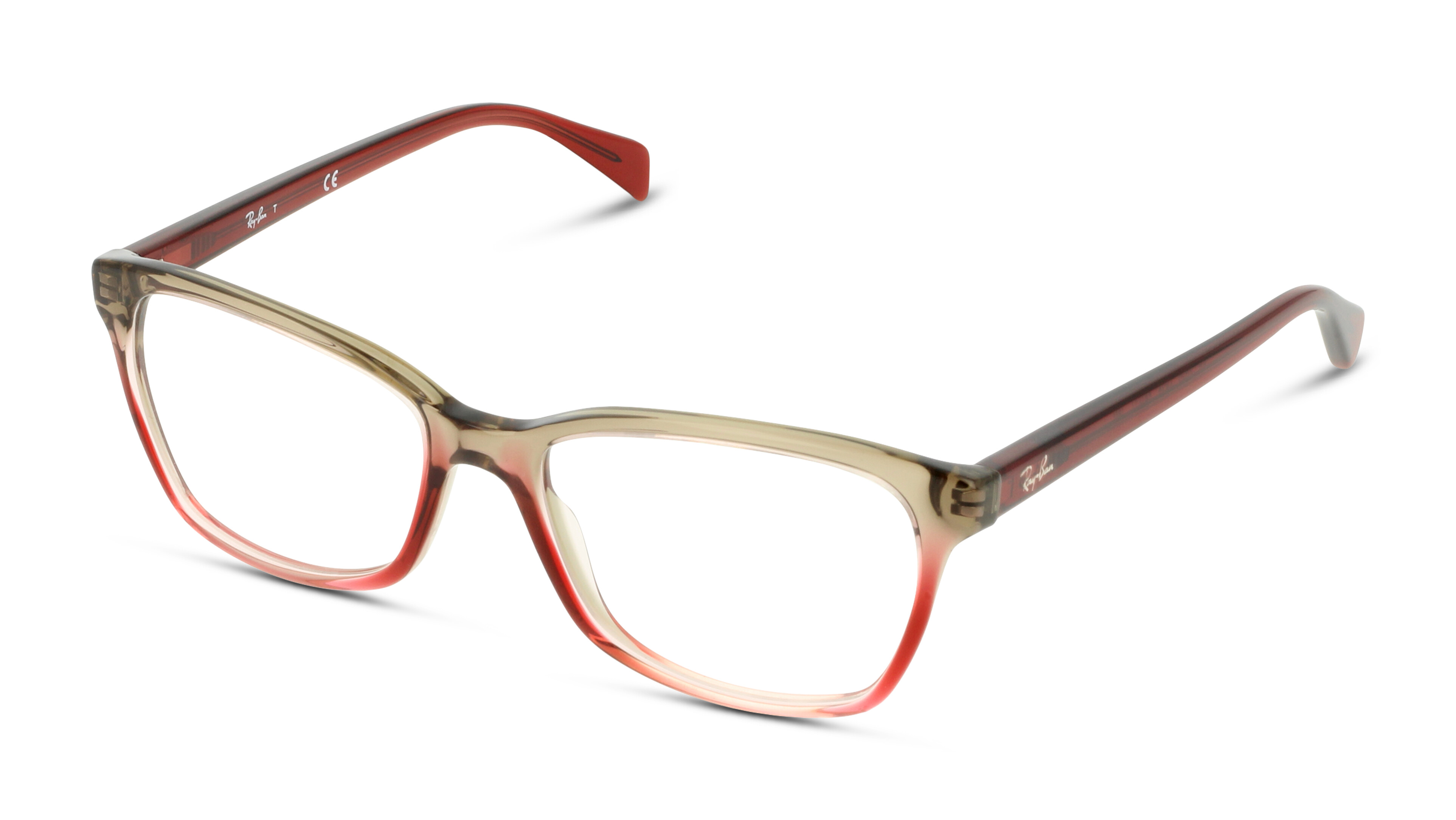 Angle_Left01 Ray-Ban OPTICS 0RX5362 5835 Brille Transparent, Rot