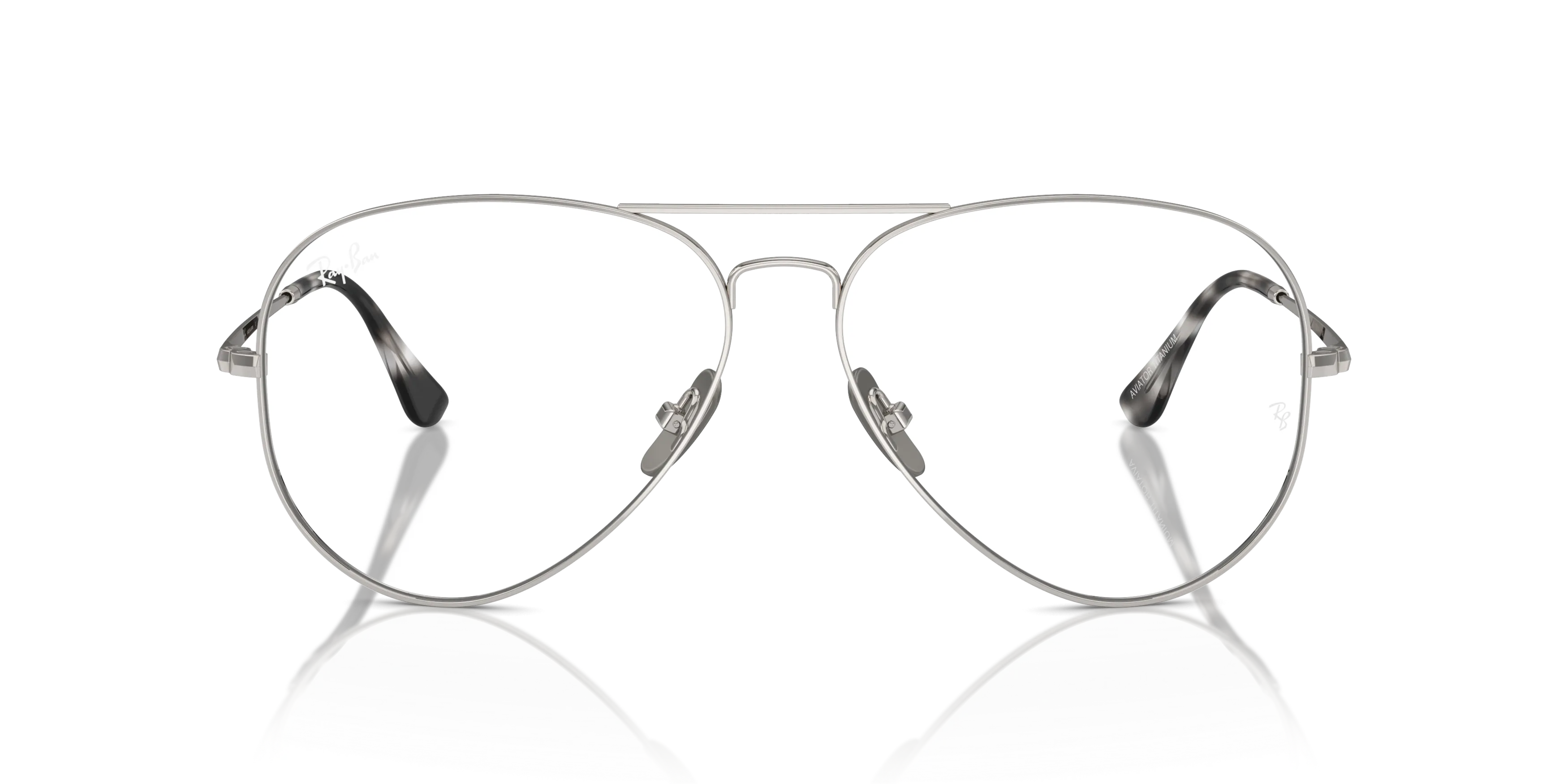 Front, Ray-Ban AVIATOR TITANIUM 0RX8789 1002 Brille