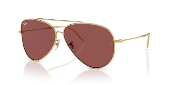 Ray-Ban AVIATOR REVERSE 0RBR0101S 001/69 Sonnenbrille Rosa / Pink / Goldfarben