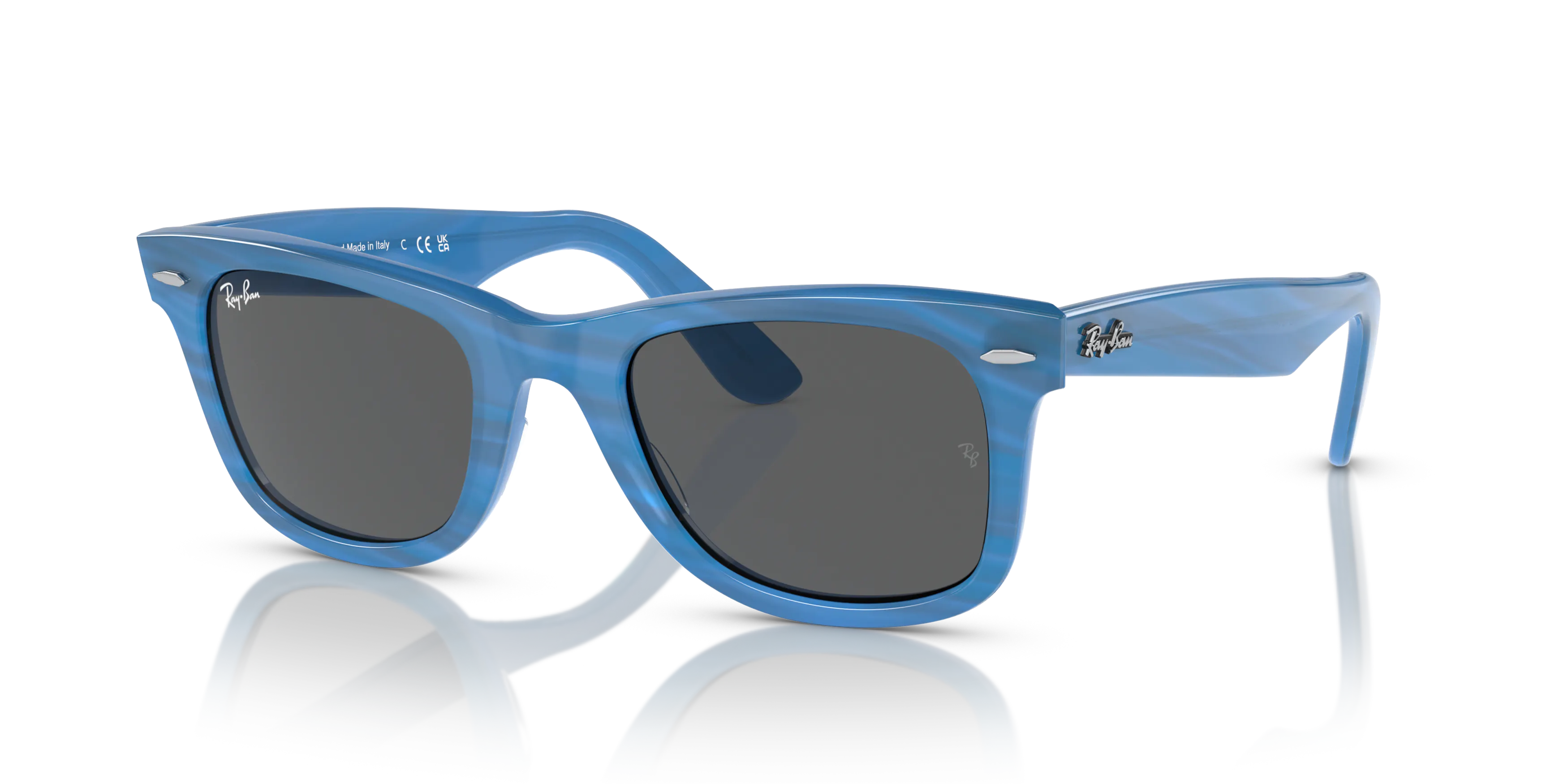 Angle_Left01, Ray-Ban Change Original Wayfarer 0RB2140 1409B1 Blue Sonnenbrille