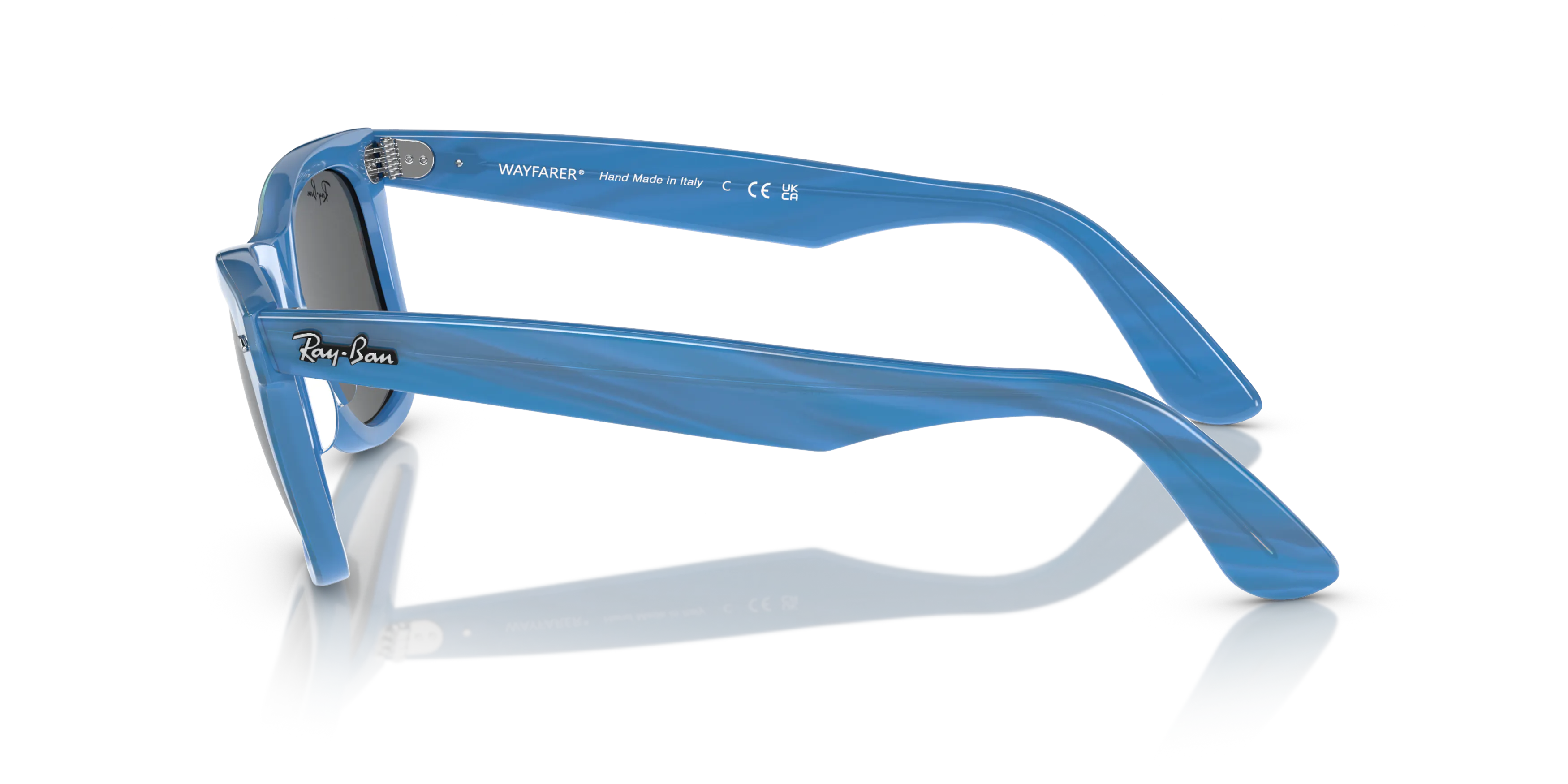 Angle_Left02, Ray-Ban Change Original Wayfarer 0RB2140 1409B1 Blue Sonnenbrille