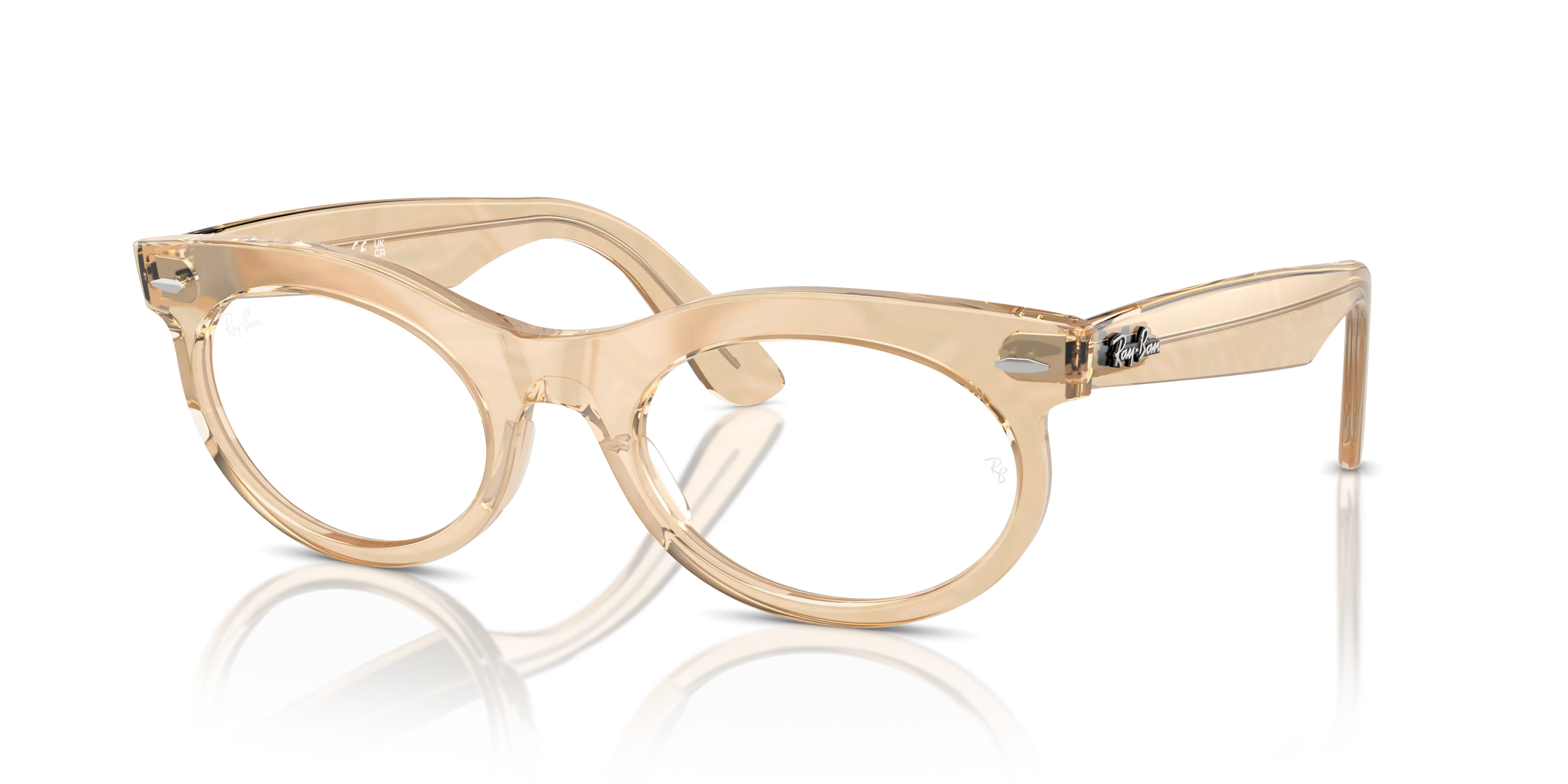 Angle_Left01, Ray-Ban Change Wayfarer Oval Optics 0RX2242V 8294 Brown Brille