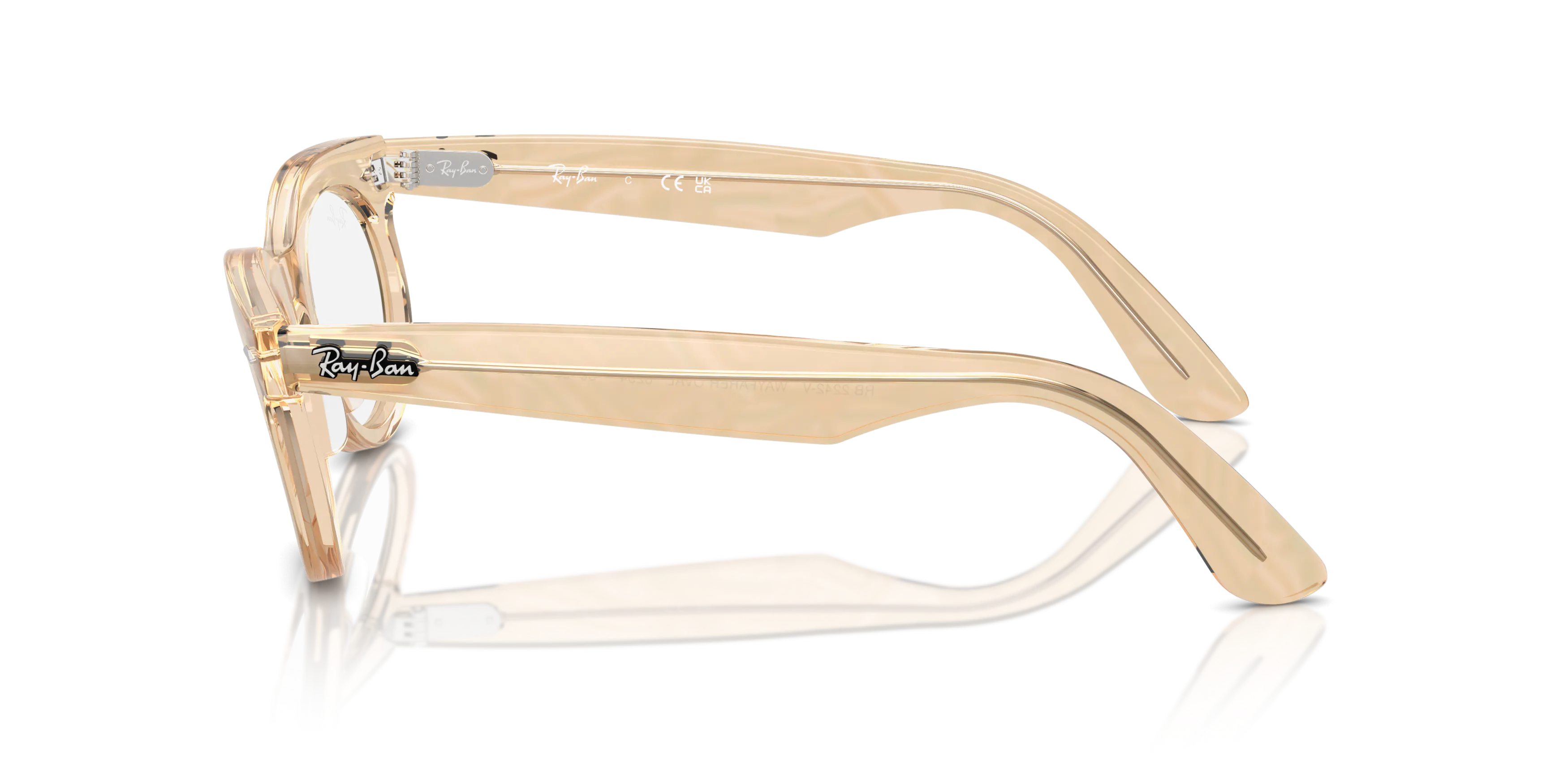 Angle_Left02, Ray-Ban Change Wayfarer Oval Optics 0RX2242V 8294 Brown Brille