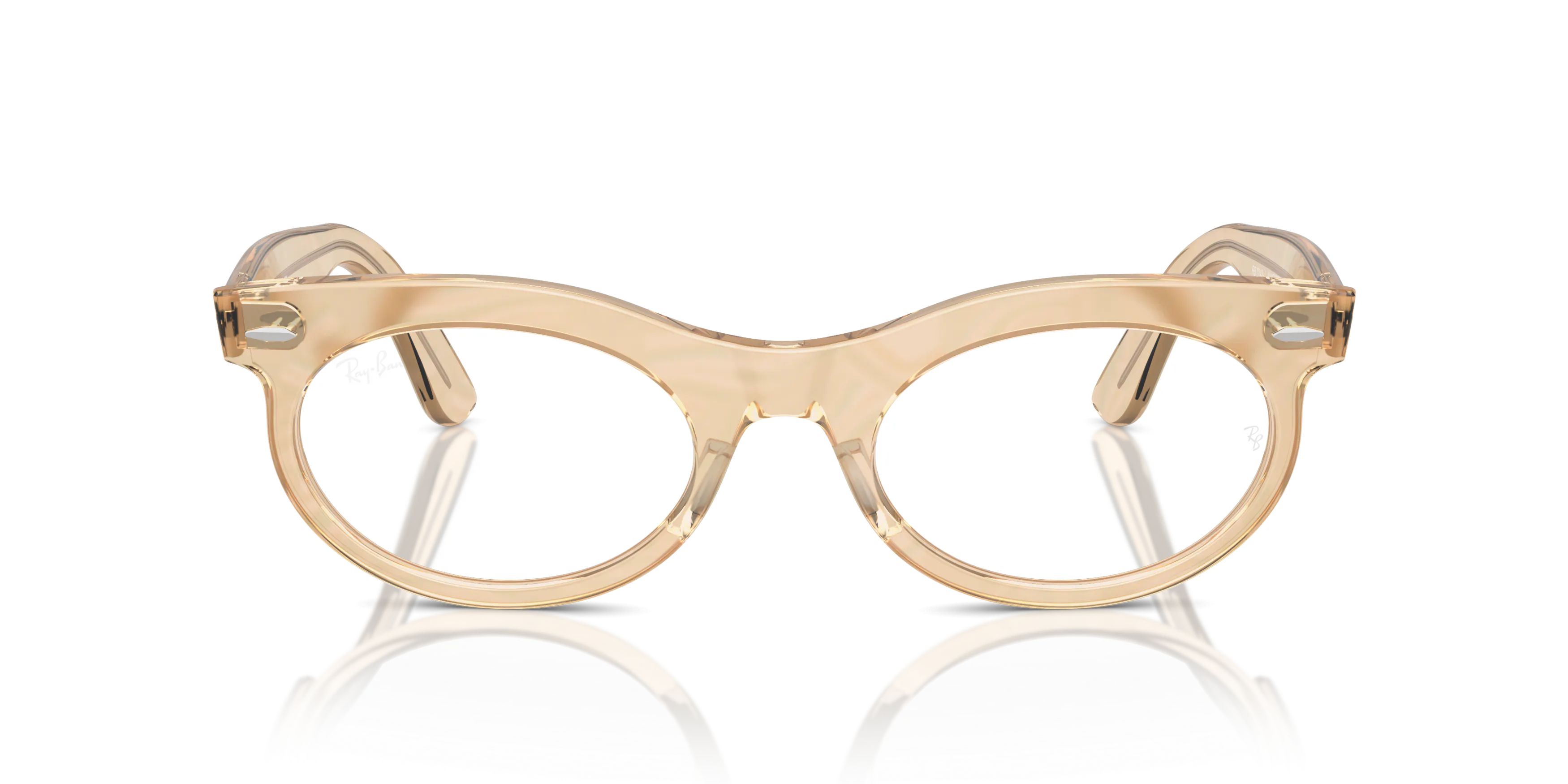 Front, Ray-Ban Change Wayfarer Oval Optics 0RX2242V 8294 Brown Brille