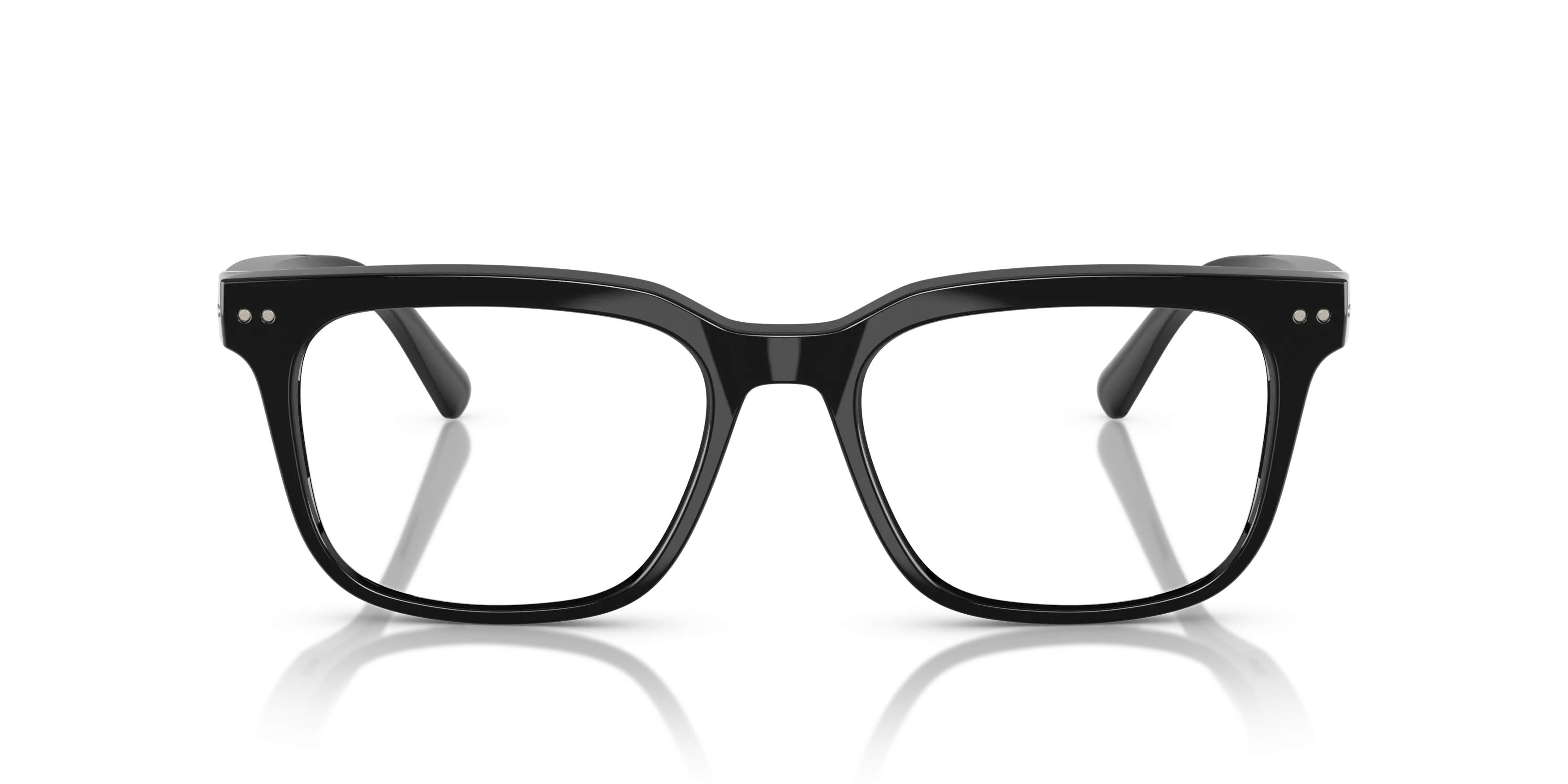 Front, Nuance Audio Hörbrille SQUARE 54 0AW5001 06 Schwarz glänzend Hörbrille
