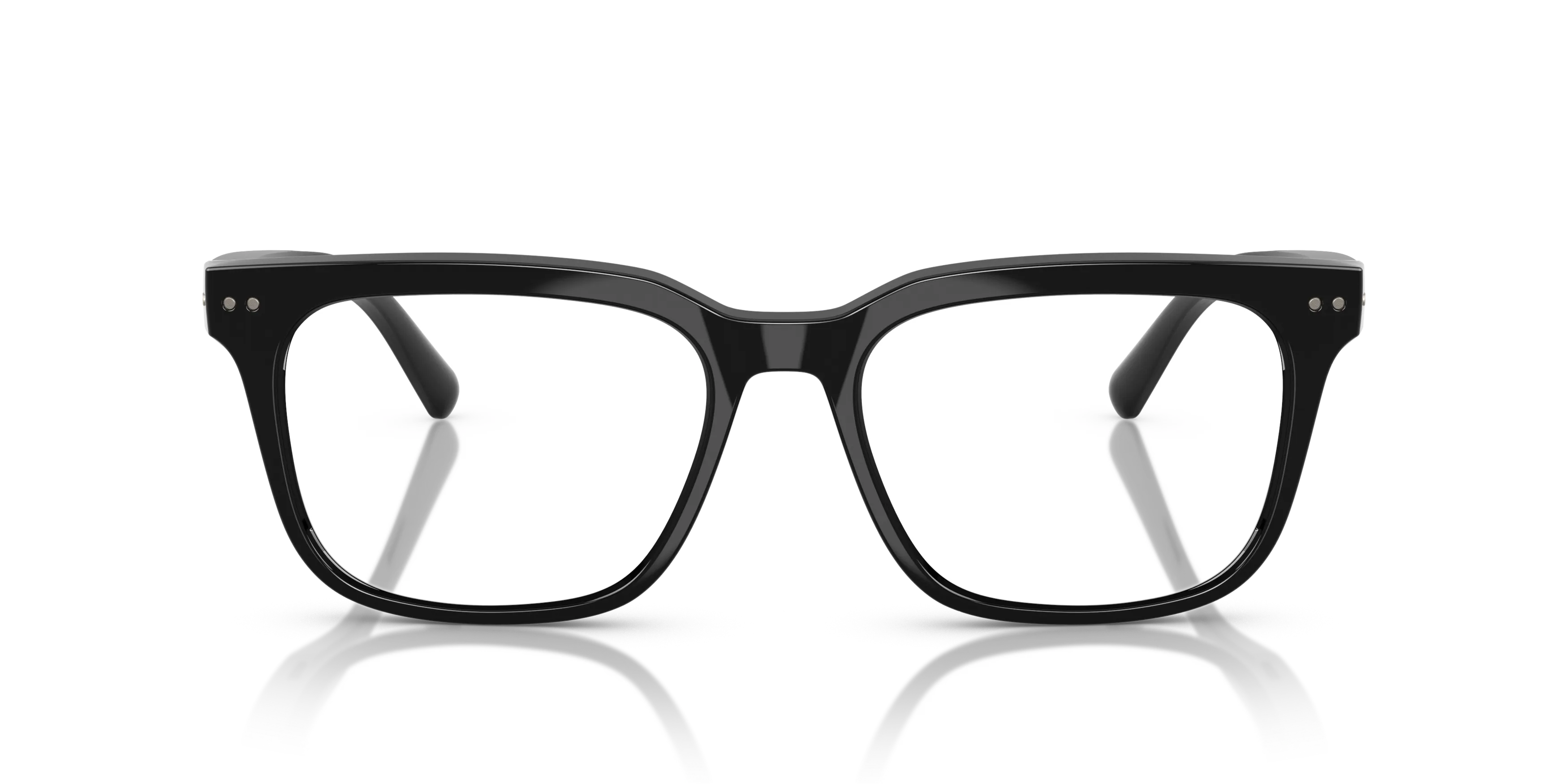 Front, Nuance Audio Hörbrille SQUARE 56 0AW5004 06 Schwarz glänzend Hörbrille