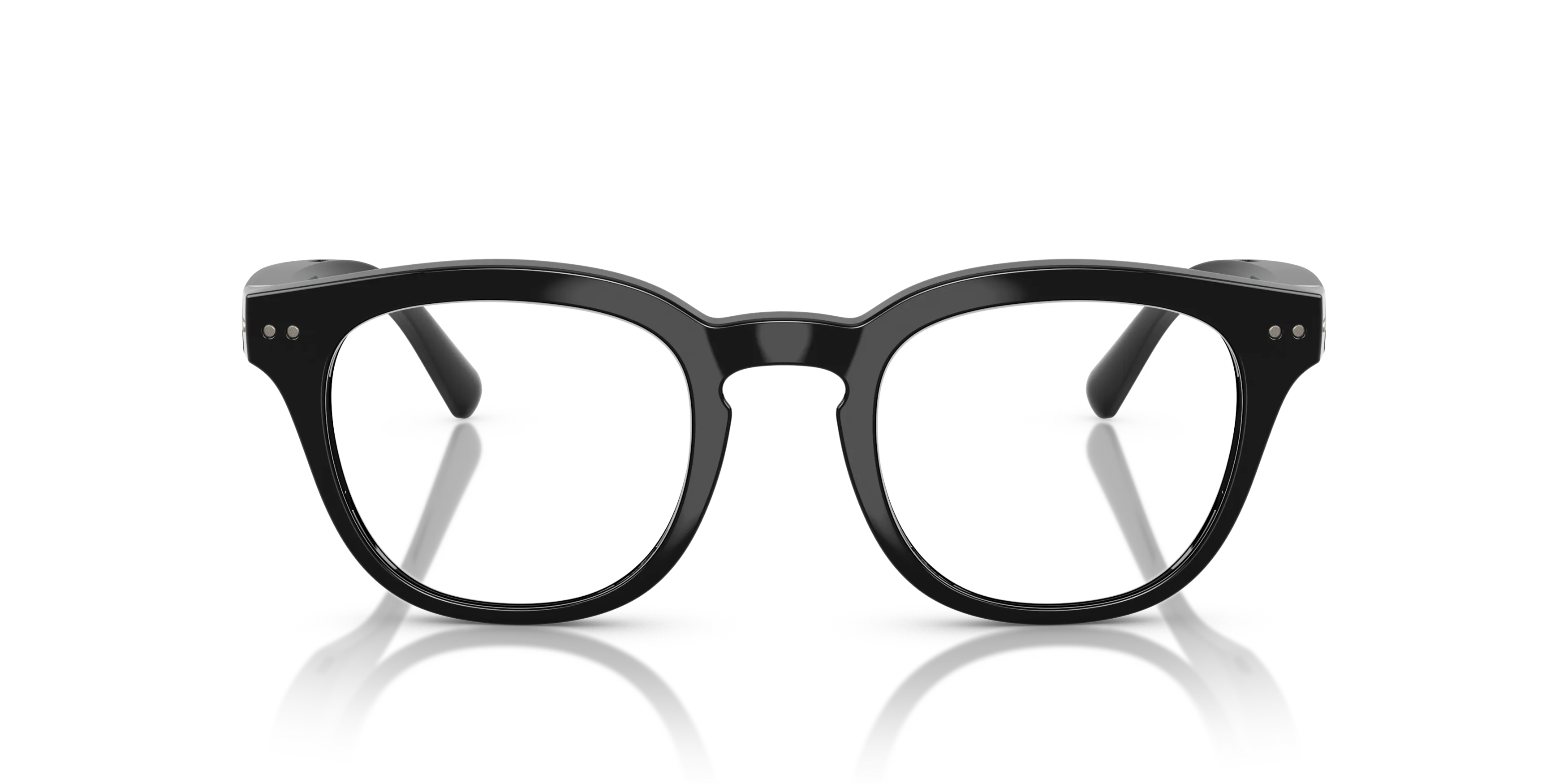 Front, Nuance Audio Hörbrille PANTHOS 48 0AW5002 06 Schwarz glänzend Hörbrille