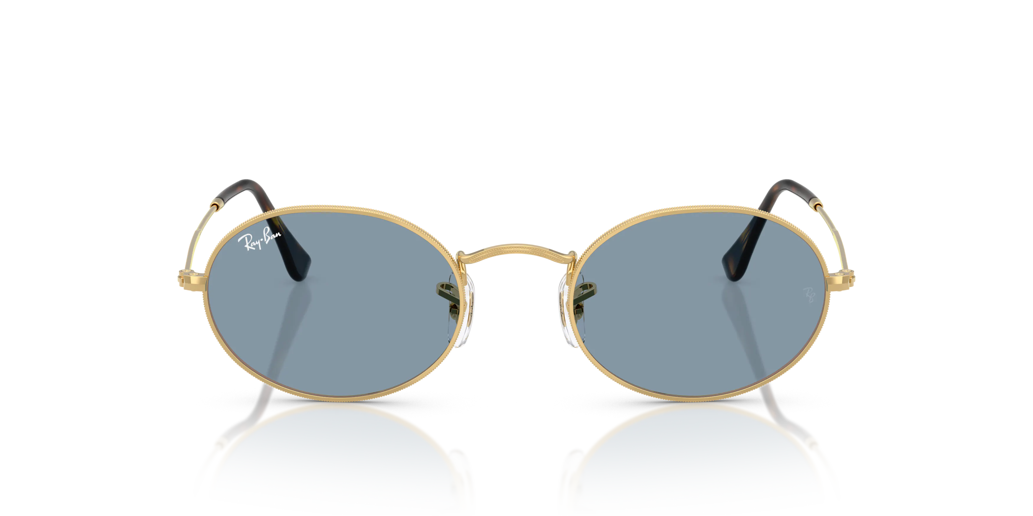 Front, Ray-Ban Oval Metal Summer Capsule 0RB3547 001/56 Sonnenbrille