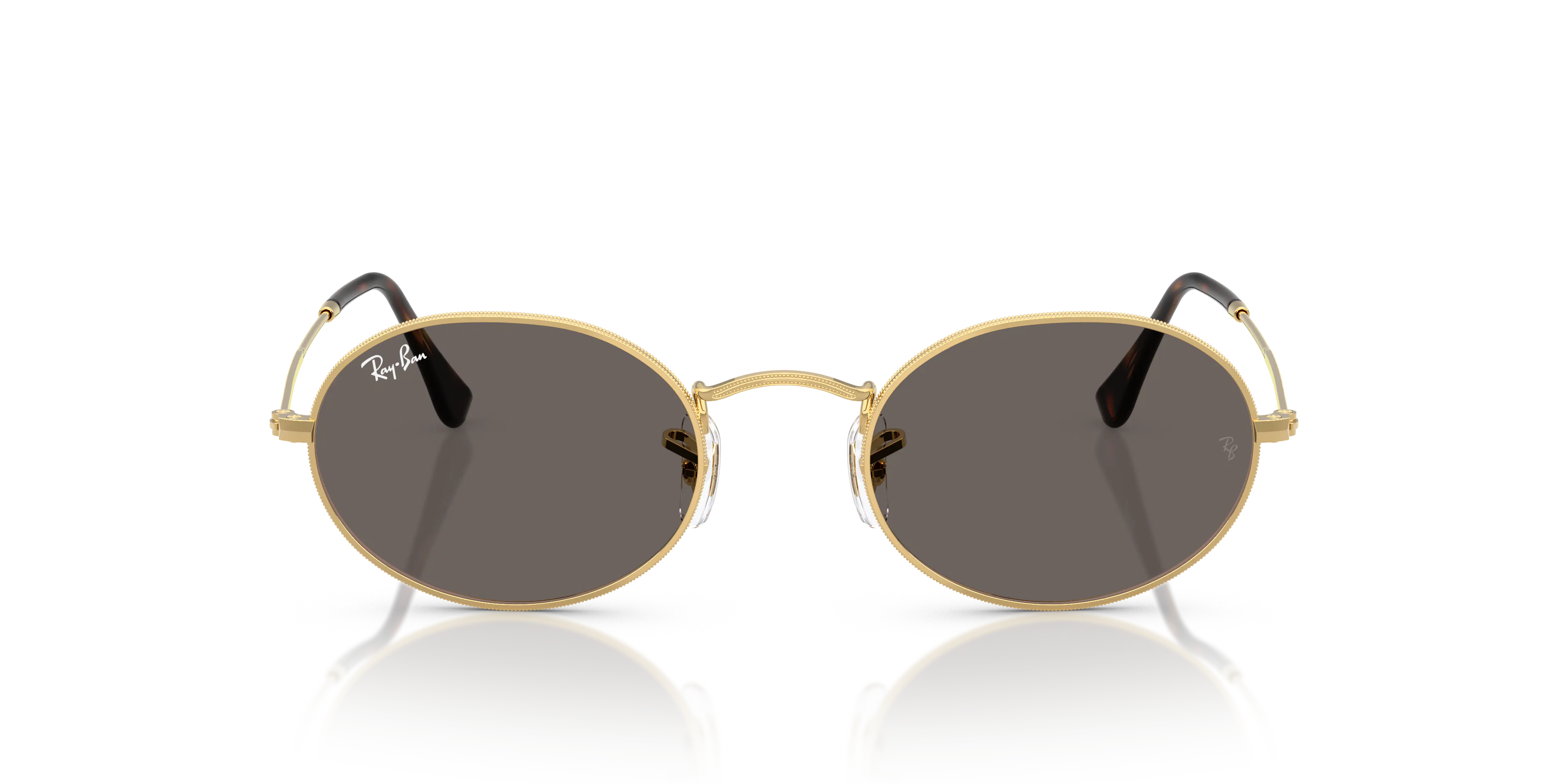 Front, Ray-Ban Oval Flat Lenses 0RB3547N 001/B1 Sonnenbrille