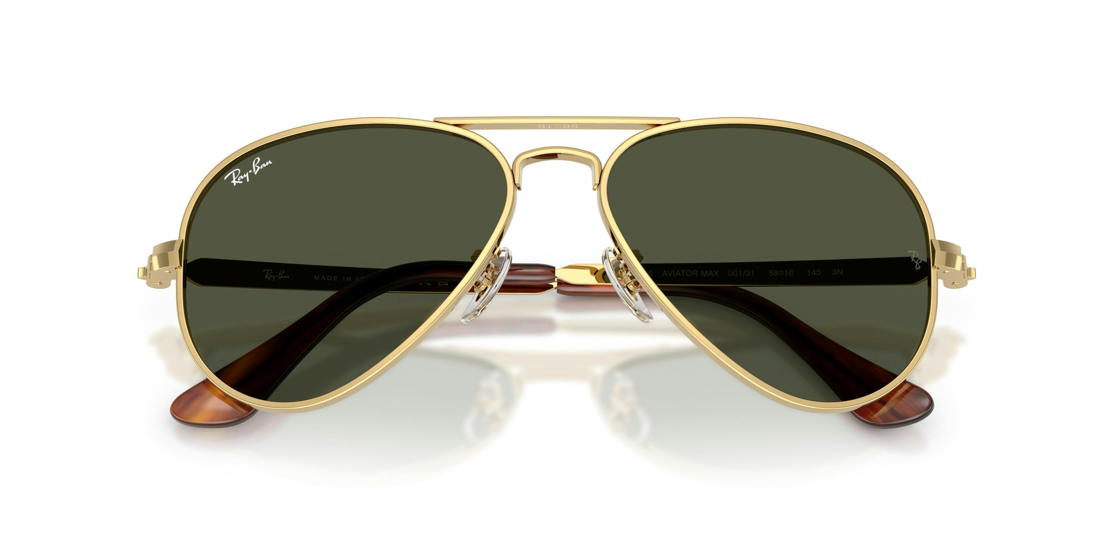 Folded, Ray-Ban AVIATOR MAX 0RB3925 001/31 Sonnenbrille