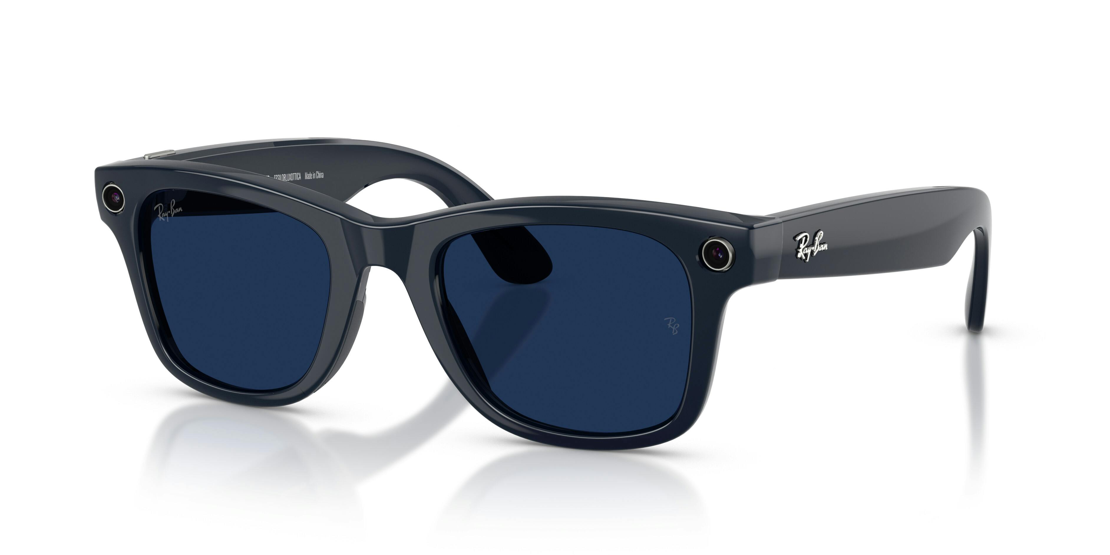 Angle_Left01, Ray-Ban | META (Gen 2) WAYFARER LARGE 0RW4012 6628MF Shiny Cosmic Blue - Transitions Gläser Sonnenbrille