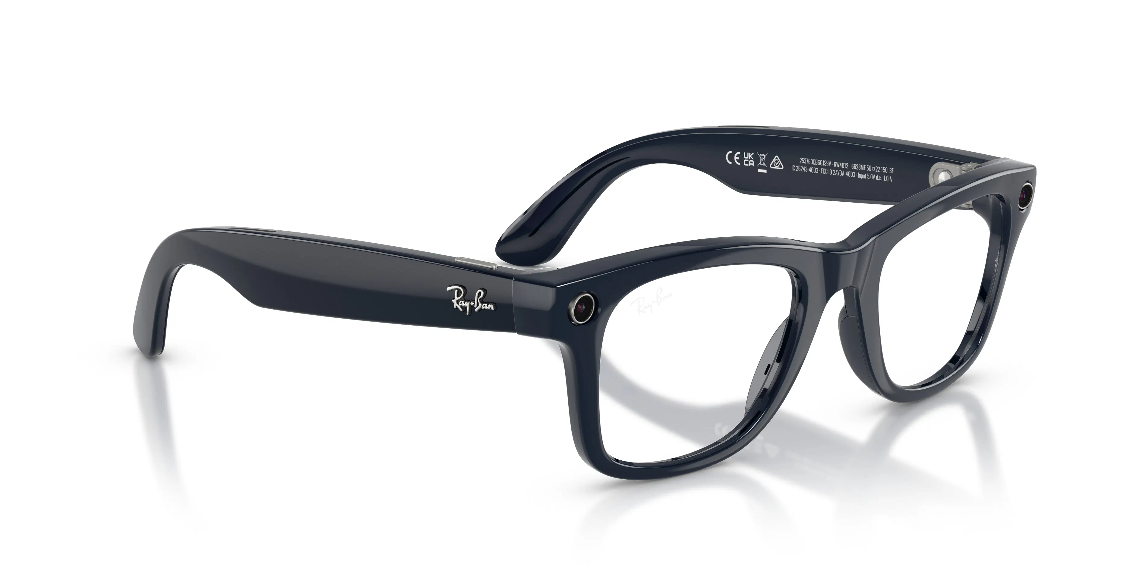 On_Model_Female03, Ray-Ban | META (Gen 2) WAYFARER LARGE 0RW4012 6628MF Shiny Cosmic Blue - Transitions Gläser AI Glasses