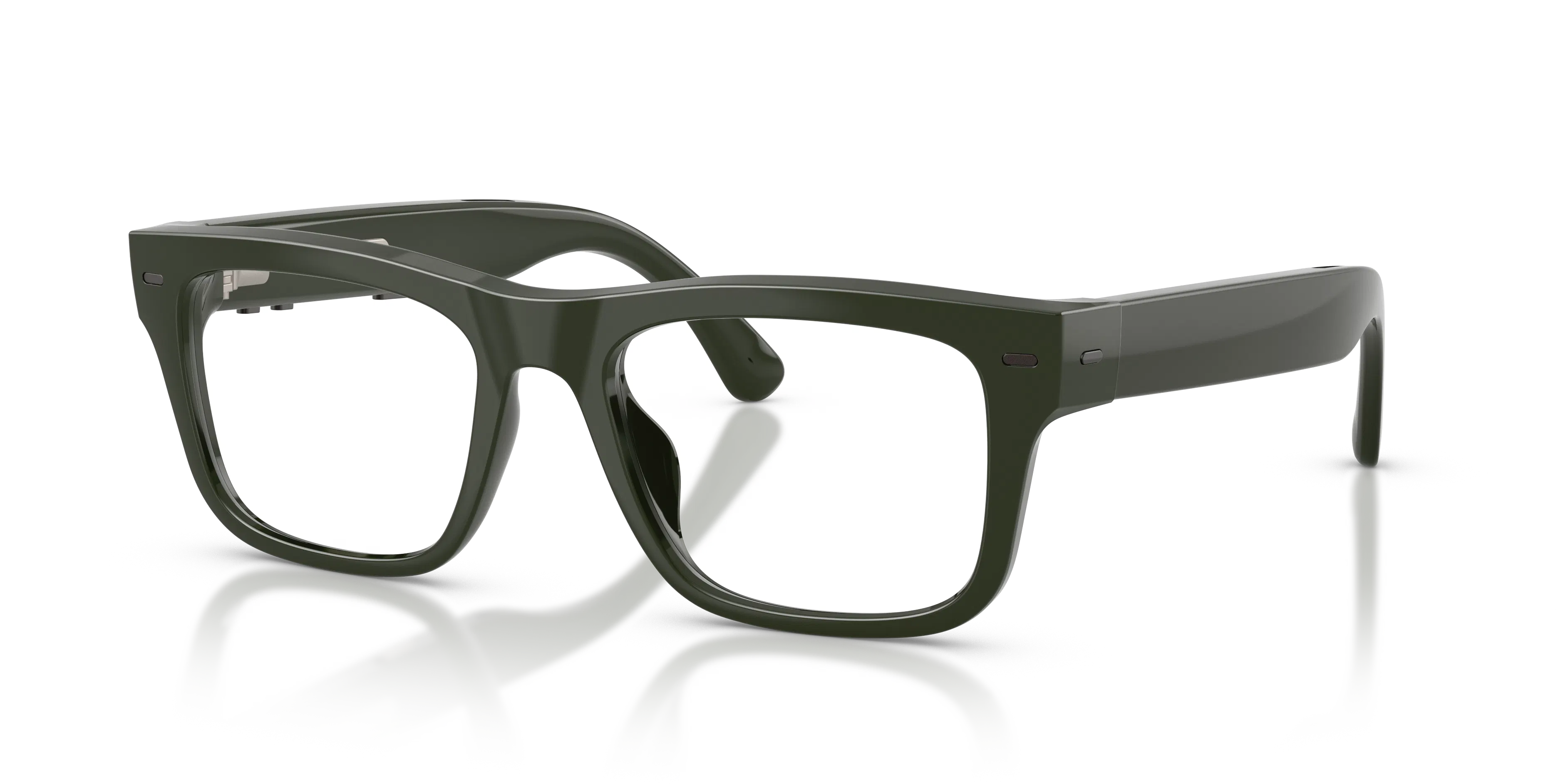 Angle_Left01, Nuance Audio Plus Square 0AW5005 13 53/19 Dunkelgrün Hörbrille