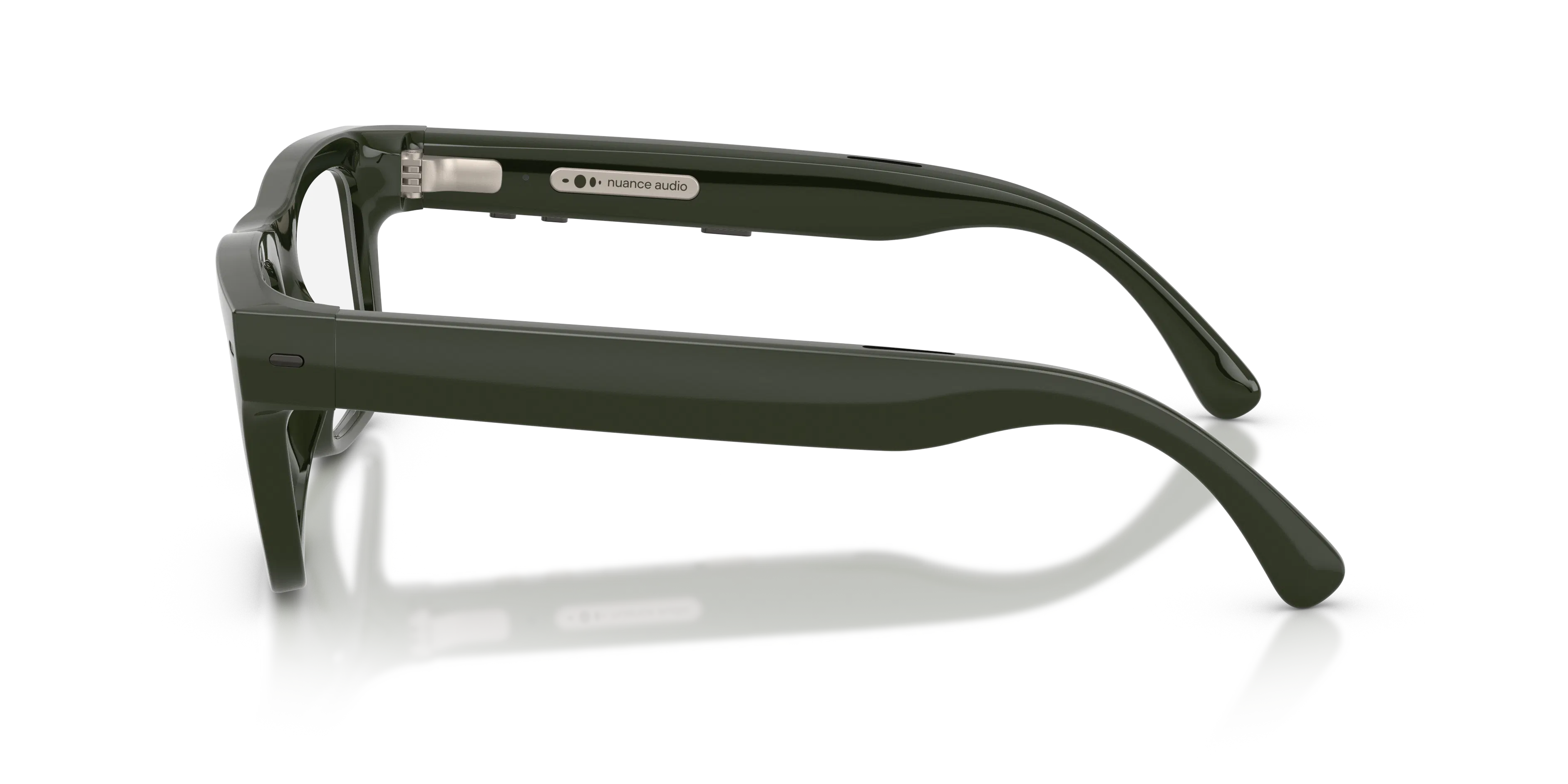 Angle_Left02, Nuance Audio Plus Square 0AW5005 13 53/19 Dunkelgrün Hörbrille