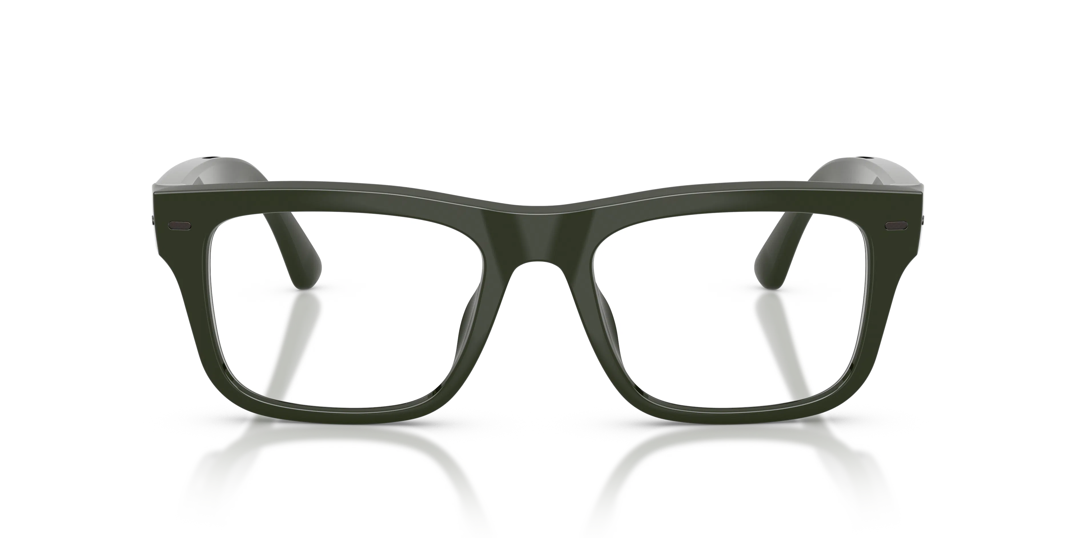 Front, Nuance Audio Plus Square 0AW5005 13 53/19 Dunkelgrün Hörbrille