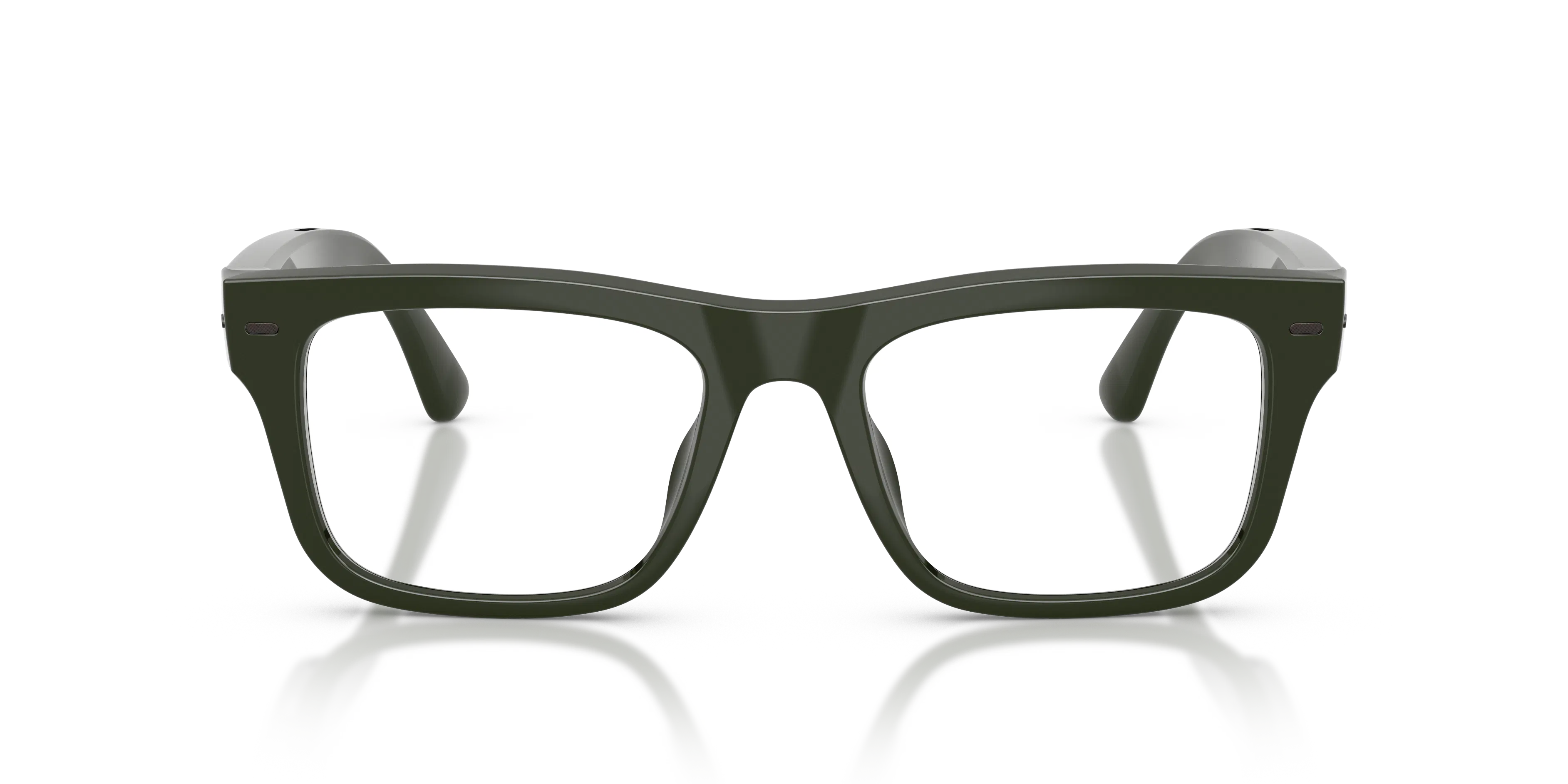 Front, Nuance Audio Plus Square mit Transitions Gen S 0AW5005 14 53/19 Dunkelgrün Hörbrille
