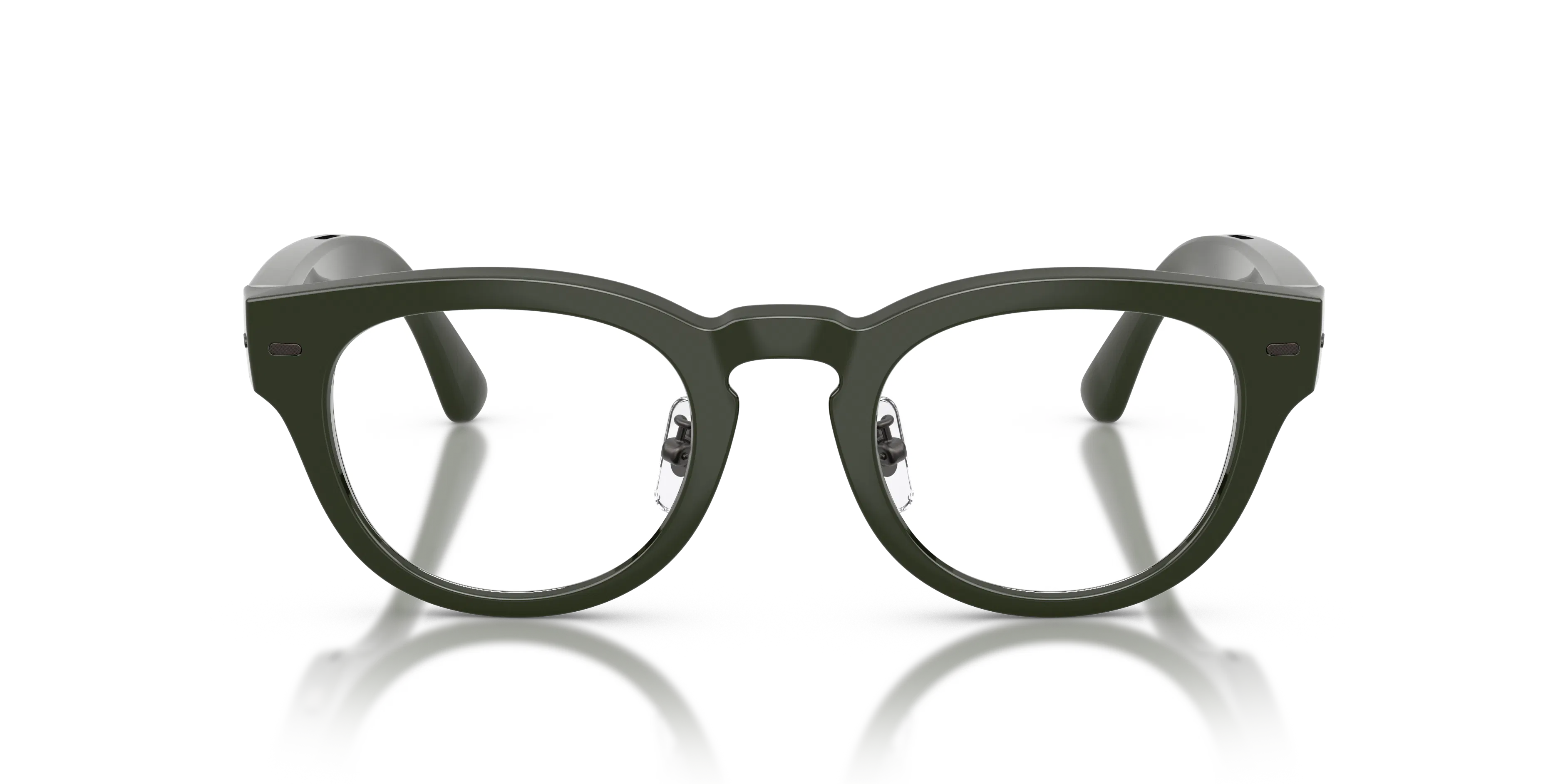 Front, Nuance Audio Plus Panthos mit Transitions Gen S 0AW5007 14 48/22 Dunkelgrün Hörbrille