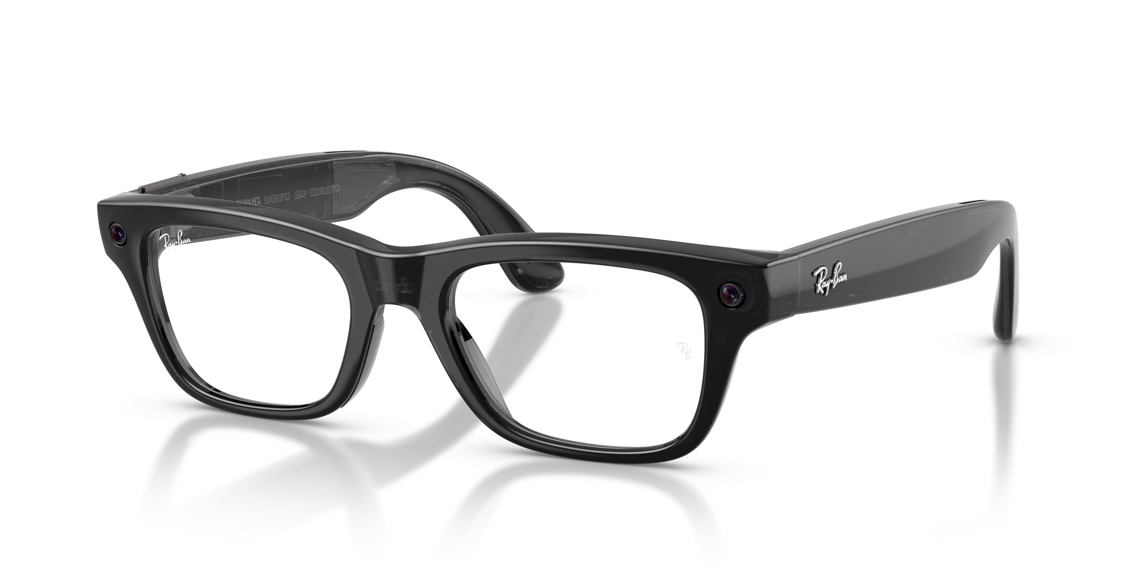 Angle_Left01, Ray-Ban META (Gen2) BLAYZER OPTICS 0RW7001 8526 Shiny Transparent Black AI Glasses