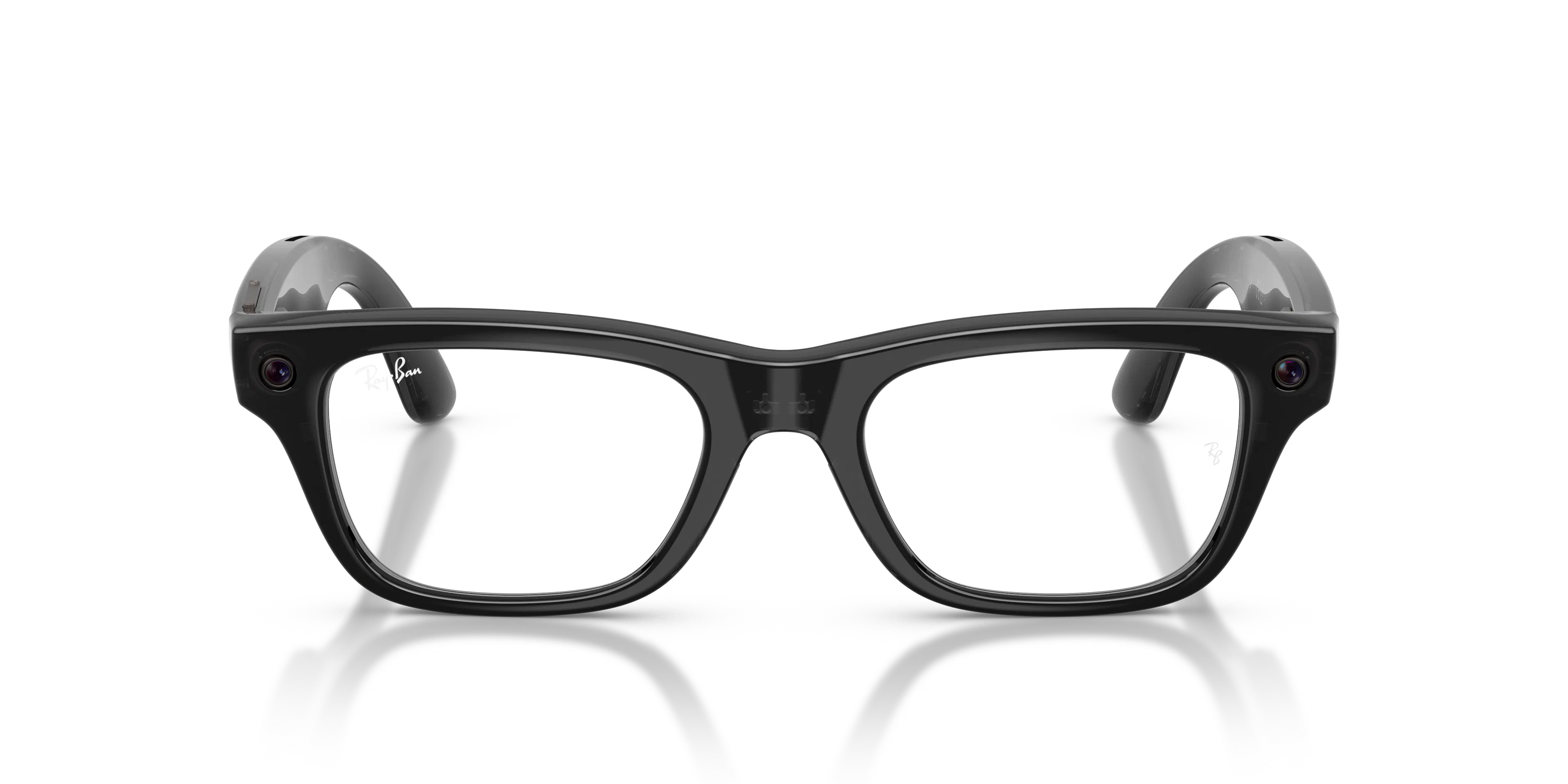 Front, Ray-Ban META (Gen2) BLAYZER OPTICS 0RW7001 8526 Shiny Transparent Black AI Glasses