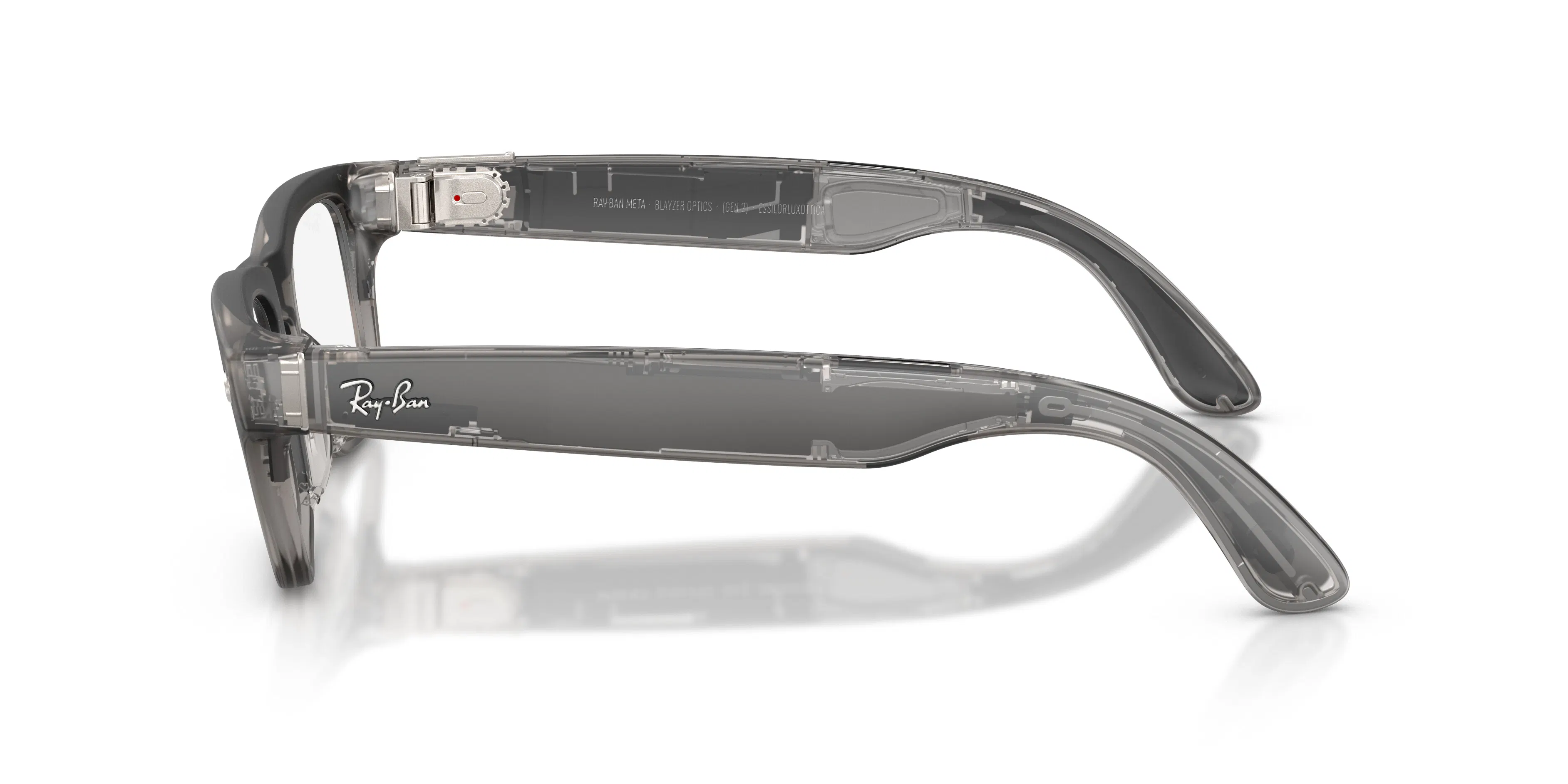 Angle_Left02, Ray-Ban | META (Gen2) BLAYZER OPTICS 0RW7001 8529 Matte Transparent Ice Grey AI Glasses