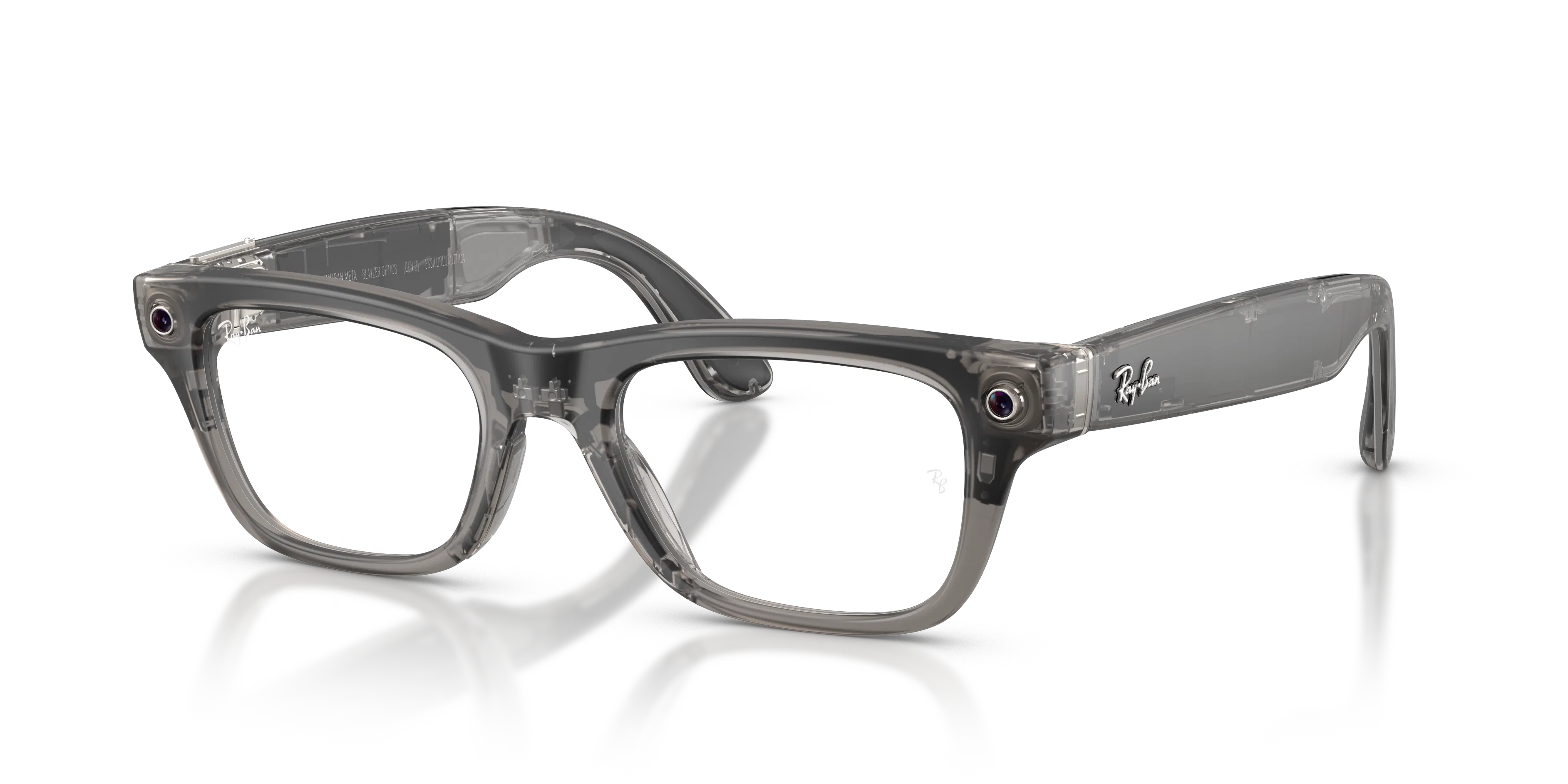 Angle_Left01, Ray-Ban META (Gen2) BLAYZER OPTICS 0RW7001 8529 Matte Transparent Ice Grey AI Glasses