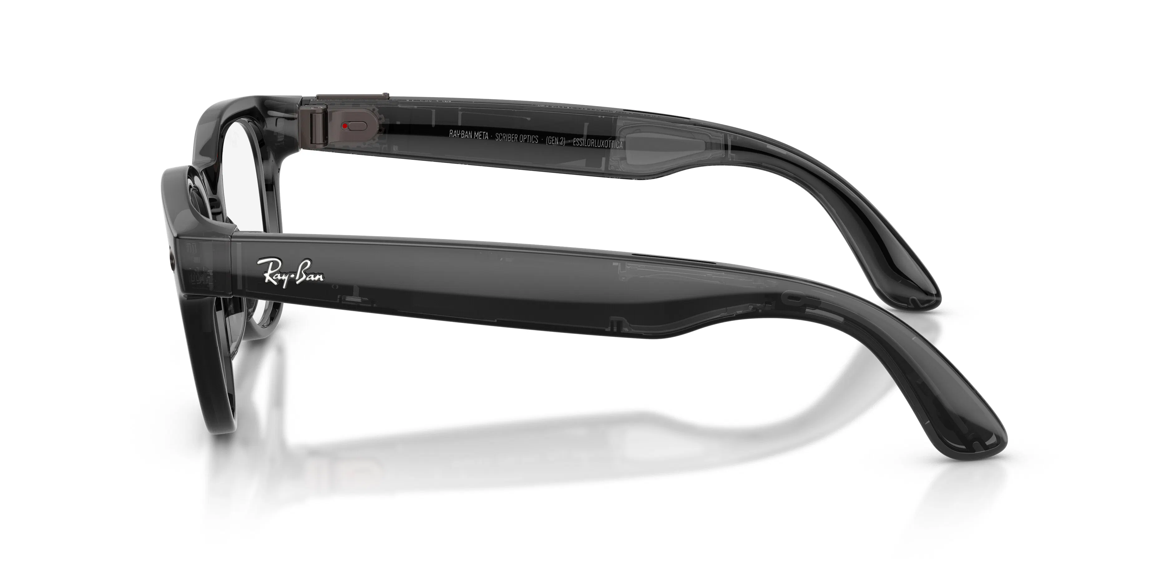 Angle_Left02, Ray-Ban | META (Gen2) SCRIBER OPTICS 0RW7002 8526 Shiny Transparent Black AI Glasses