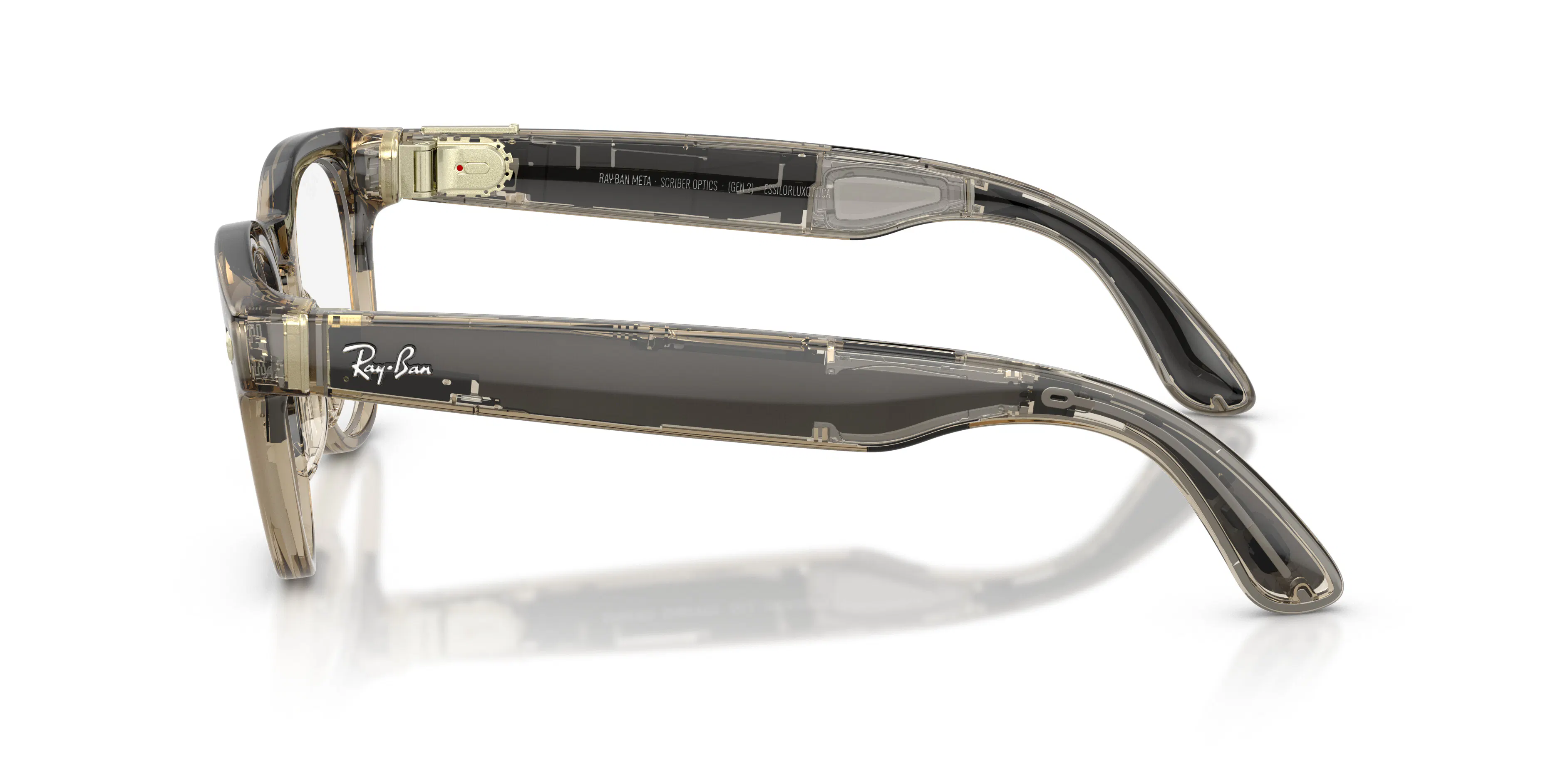 Angle_Left02, Ray-Ban | META (Gen2) SCRIBER OPTICS 0RW7002 8531 Shiny Transparent Stone Beige AI Glasses