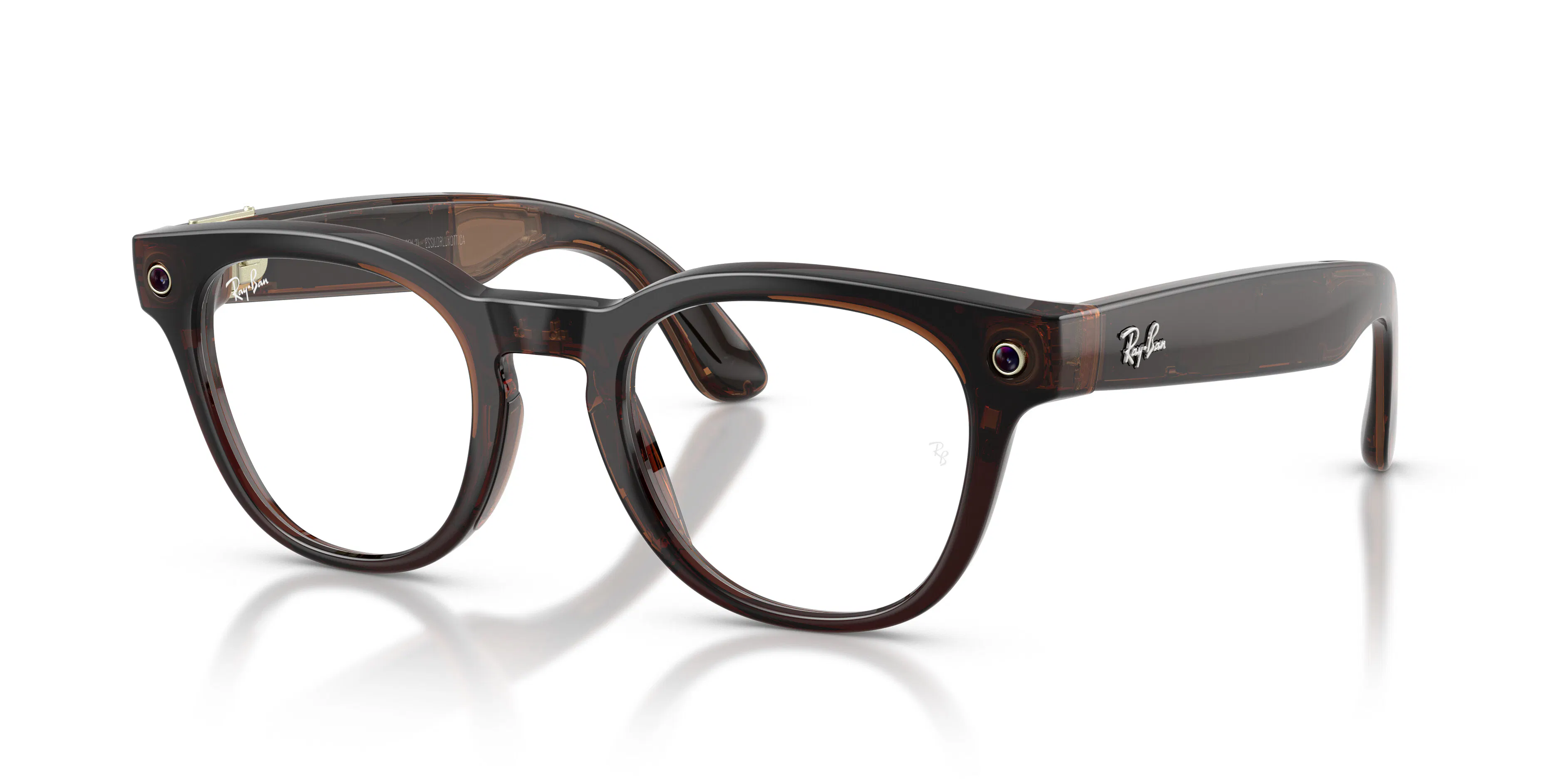 Angle_Left01, Ray-Ban | META (Gen2) SCRIBER OPTICS 0RW7002 8532 Shiny Transparent Umber AI Glasses