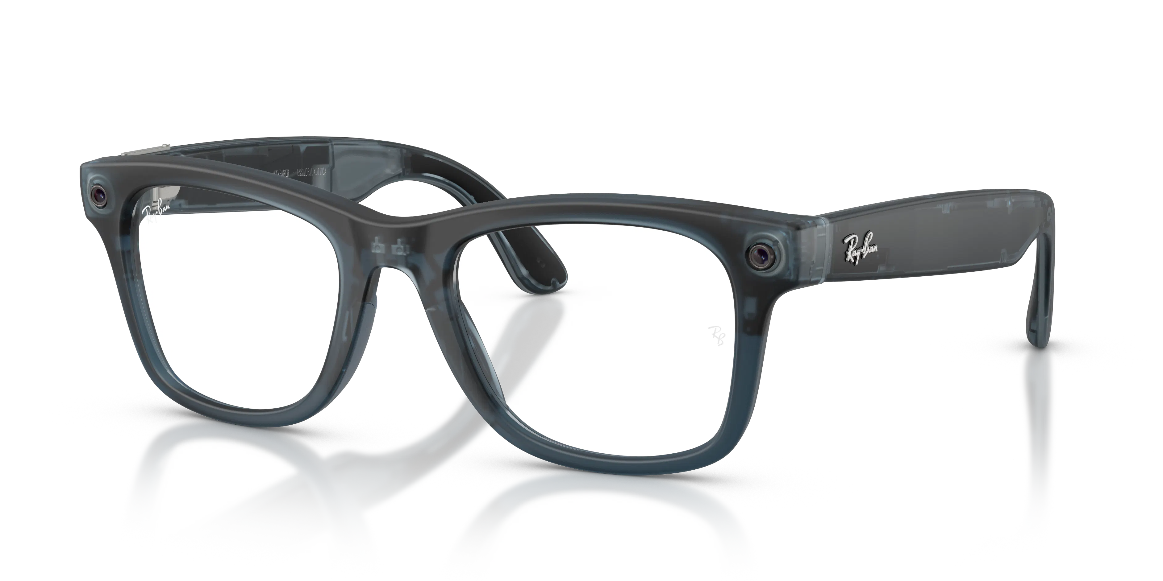 Angle_Left01, Ray-Ban META (Gen3) WAYFARER REGULAR 0RW4011 69211Z 50 Transparent Ocean Blue - Transitions Gläser AI Glasses