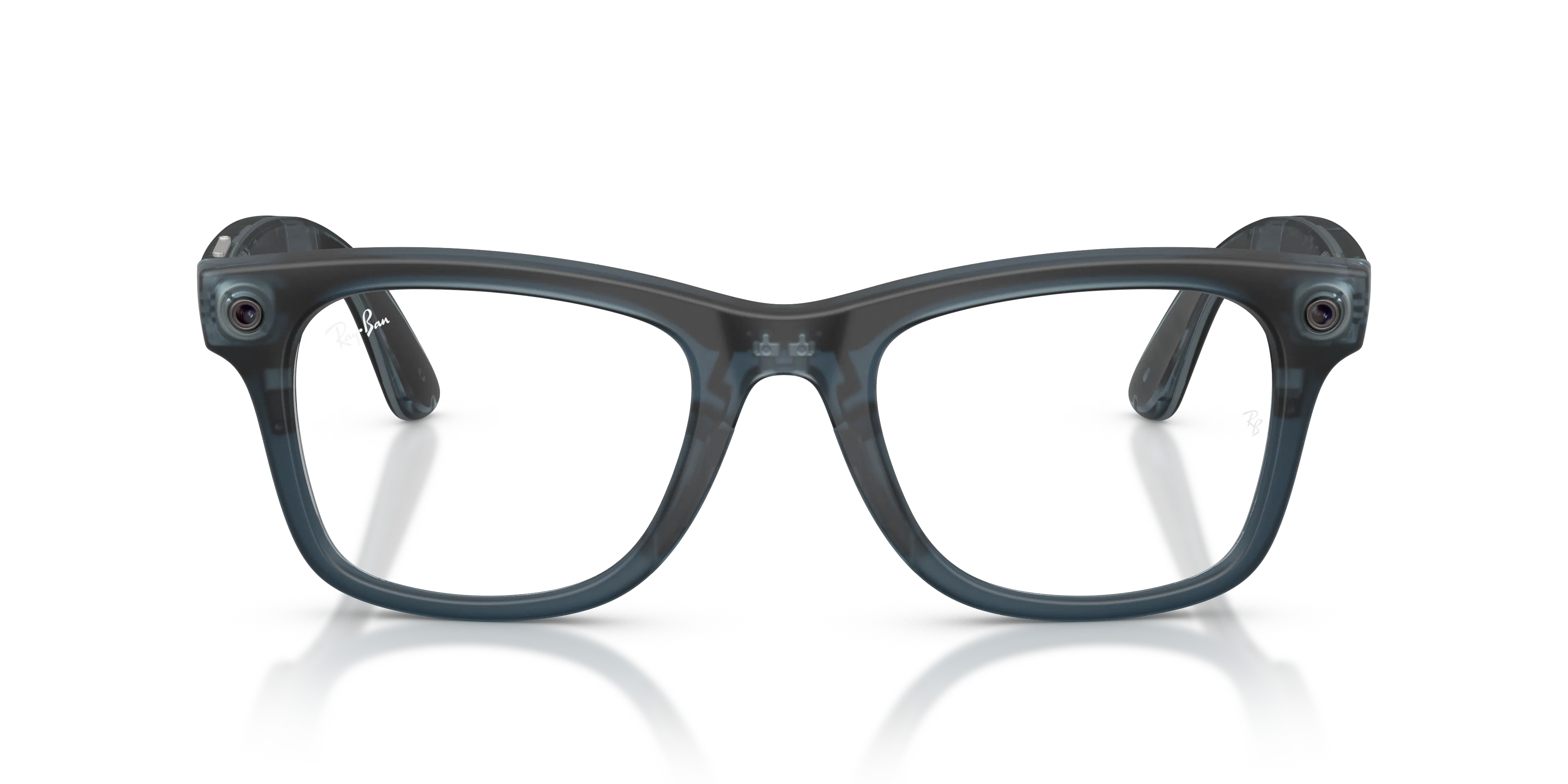 Front, Ray-Ban META (Gen3) WAYFARER REGULAR 0RW4011 69211Z 50 Transparent Ocean Blue - Transitions Gläser AI Glasses