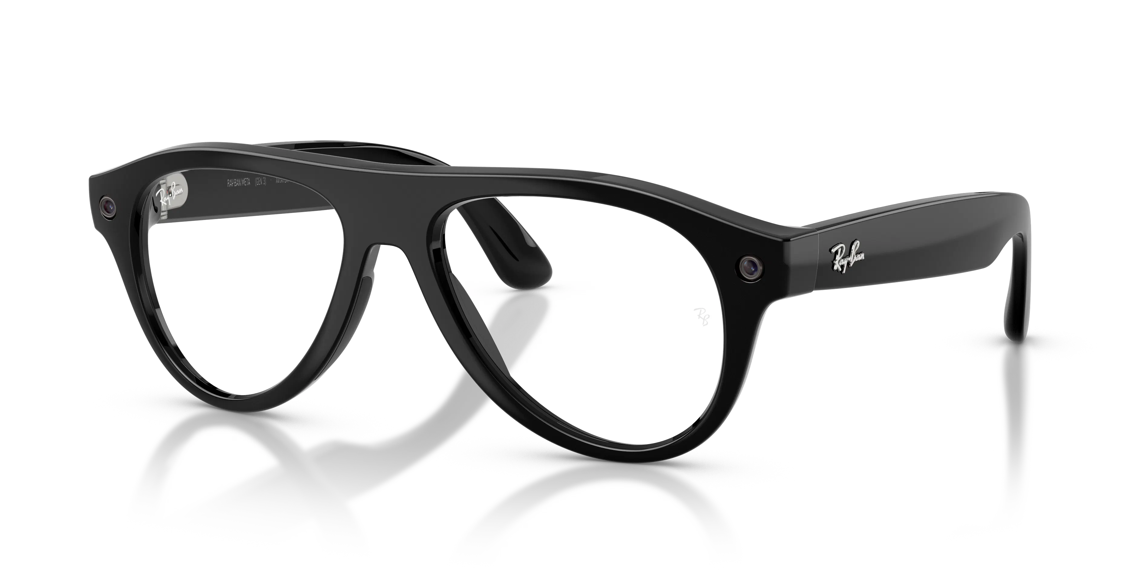 Angle_Left01, Ray-Ban META (Gen3) AVIATOR 0RW4016 601/1M 54 Shiny Black - Transitions Gläser AI Glasses