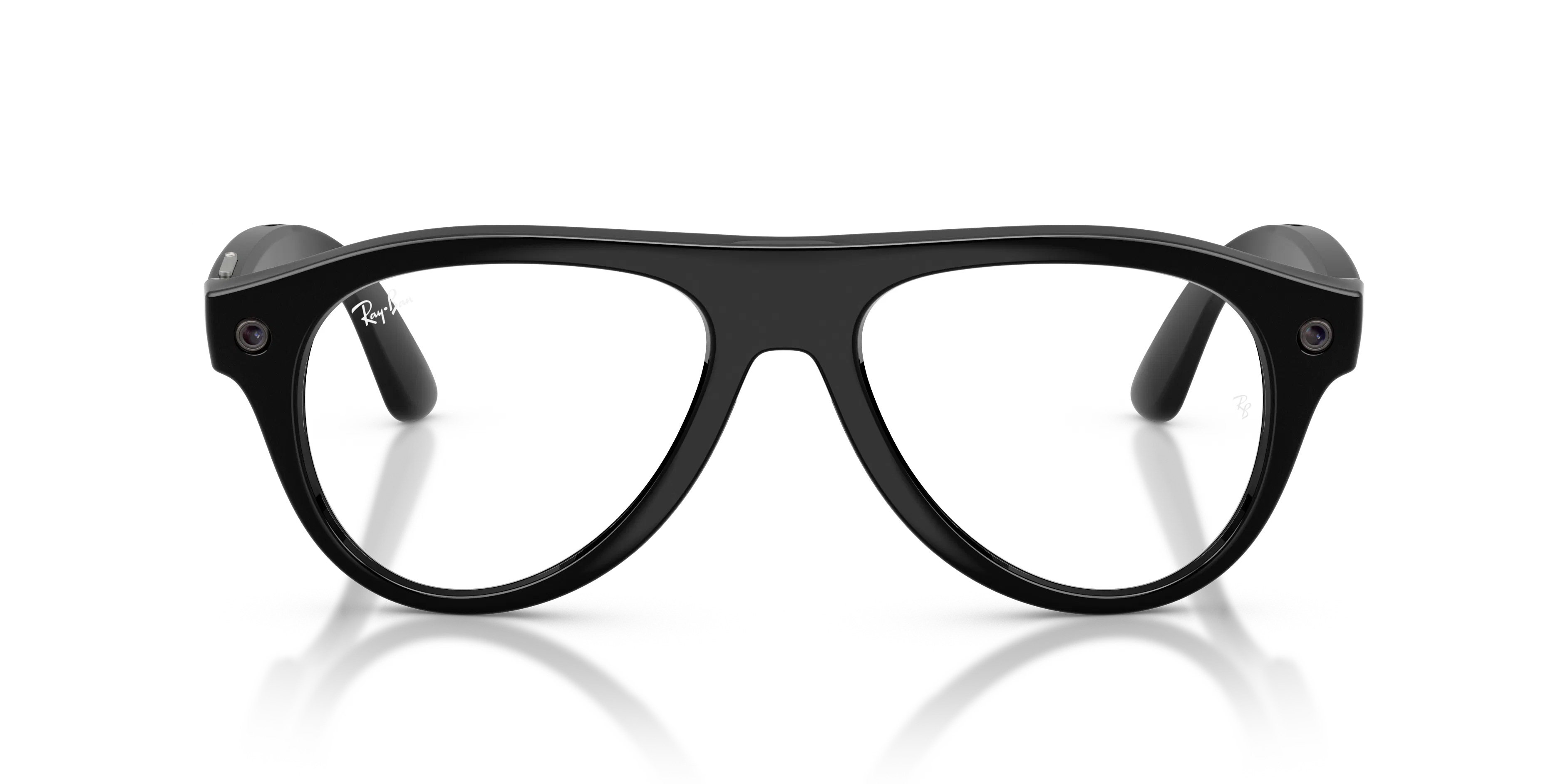 Front, Ray-Ban META (Gen3) AVIATOR 0RW4016 601/1M 54 Shiny Black - Transitions Gläser AI Glasses