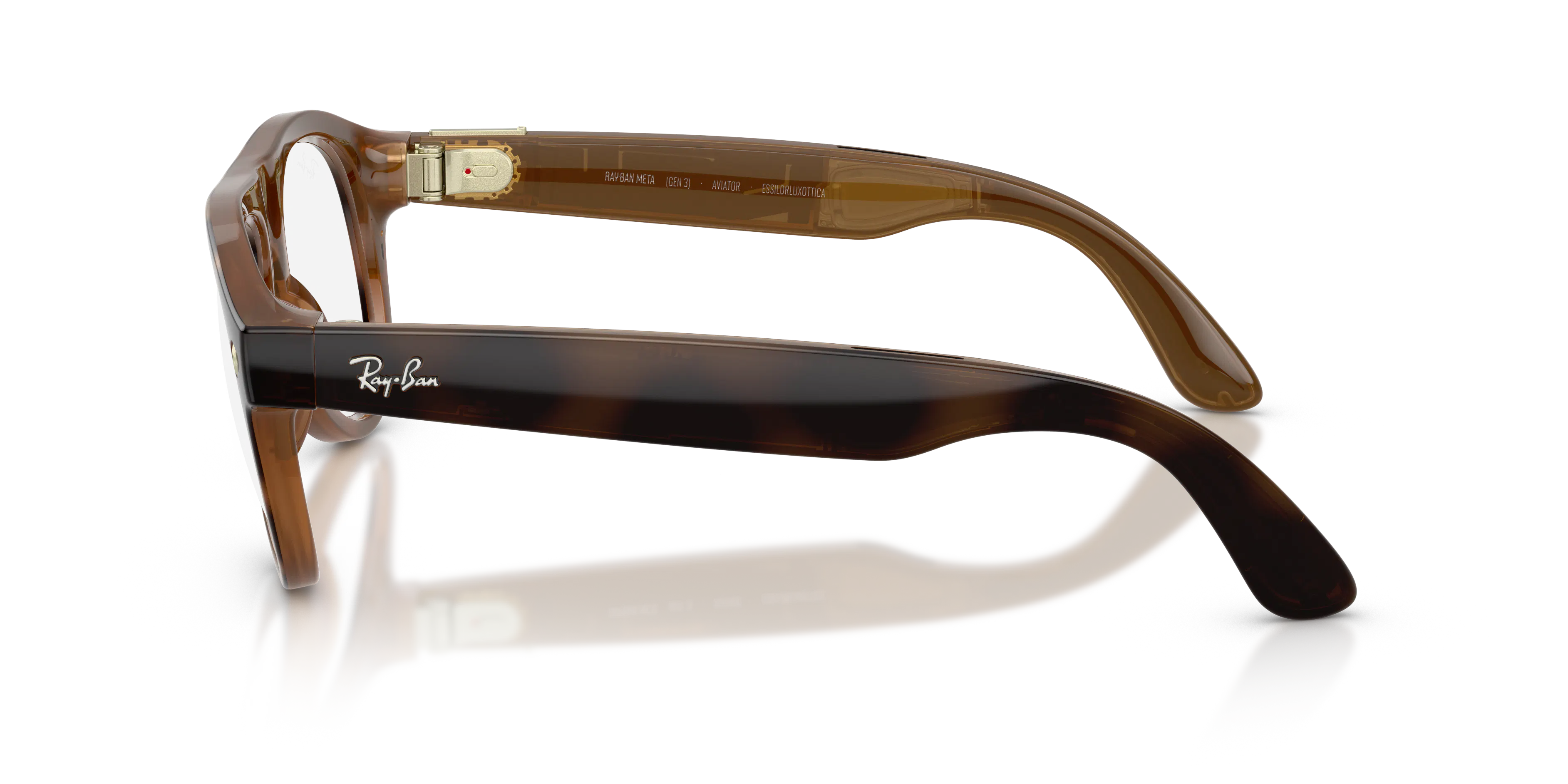 Angle_Left02, Ray-Ban META (Gen3) AVIATOR 0RW4016 6905M4 54 Havana - Transitions Gläser AI Glasses