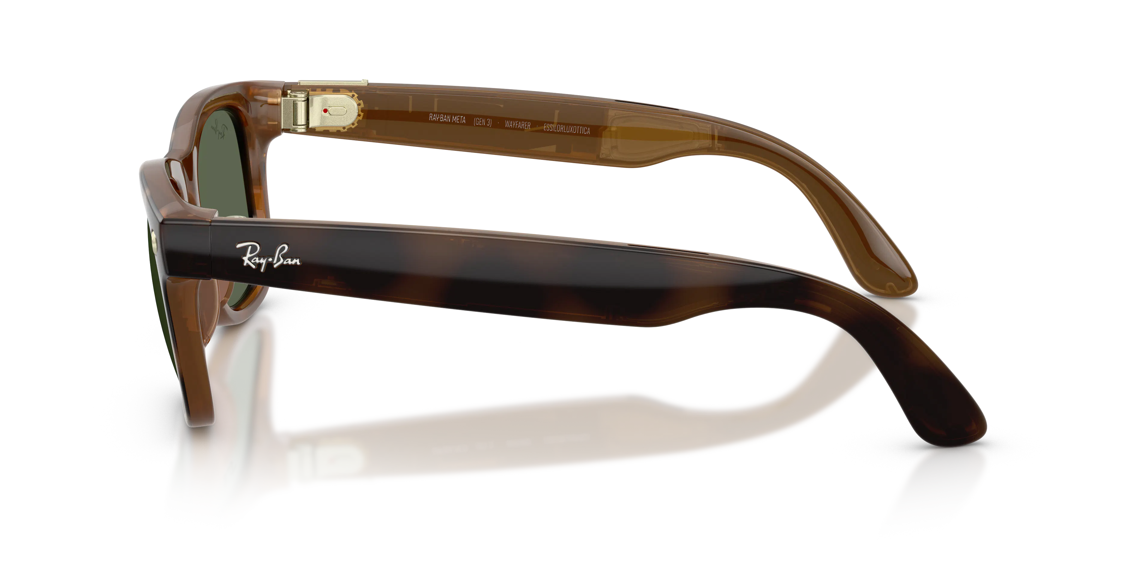 Angle_Left02, Ray-Ban META (Gen3) WAYFARER LARGE 0RW4011 690571 53 Havana AI Glasses