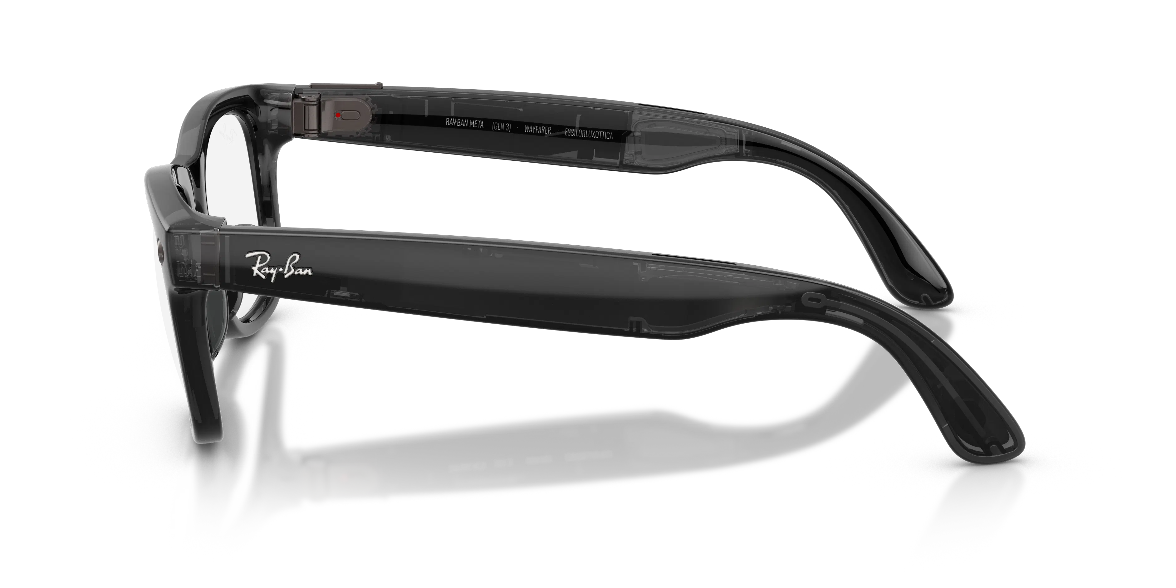 Angle_Left02, Ray-Ban META (Gen3) WAYFARER REGULAR 0RW4011 690680 50 Transp. Black - Transitions Gläser AI Glasses