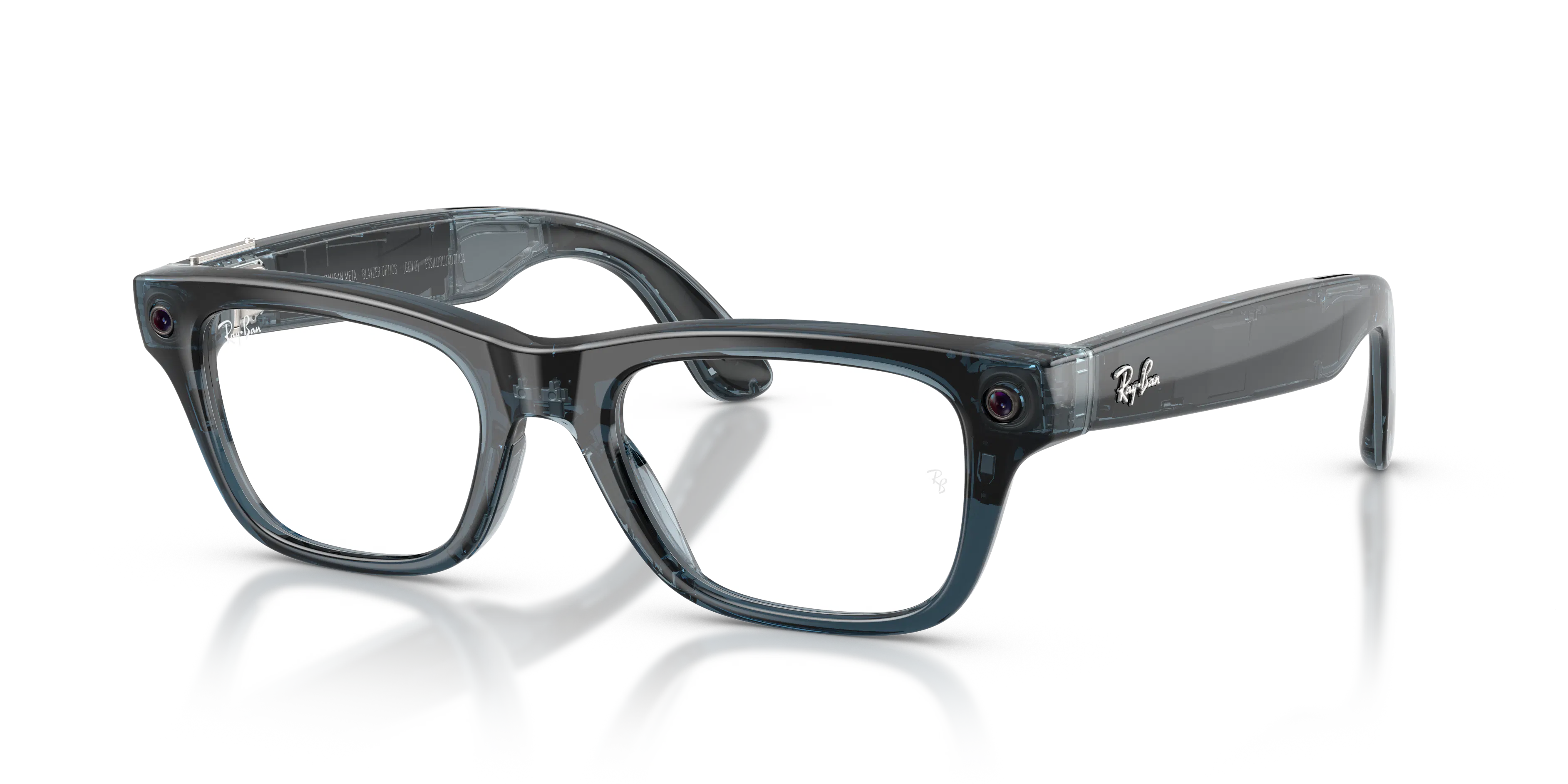 Angle_Left01, Ray-Ban META (Gen2) BLAYZER OPTICS 0RW7001 8557 50 Transparent Ocean Blue AI Glasses