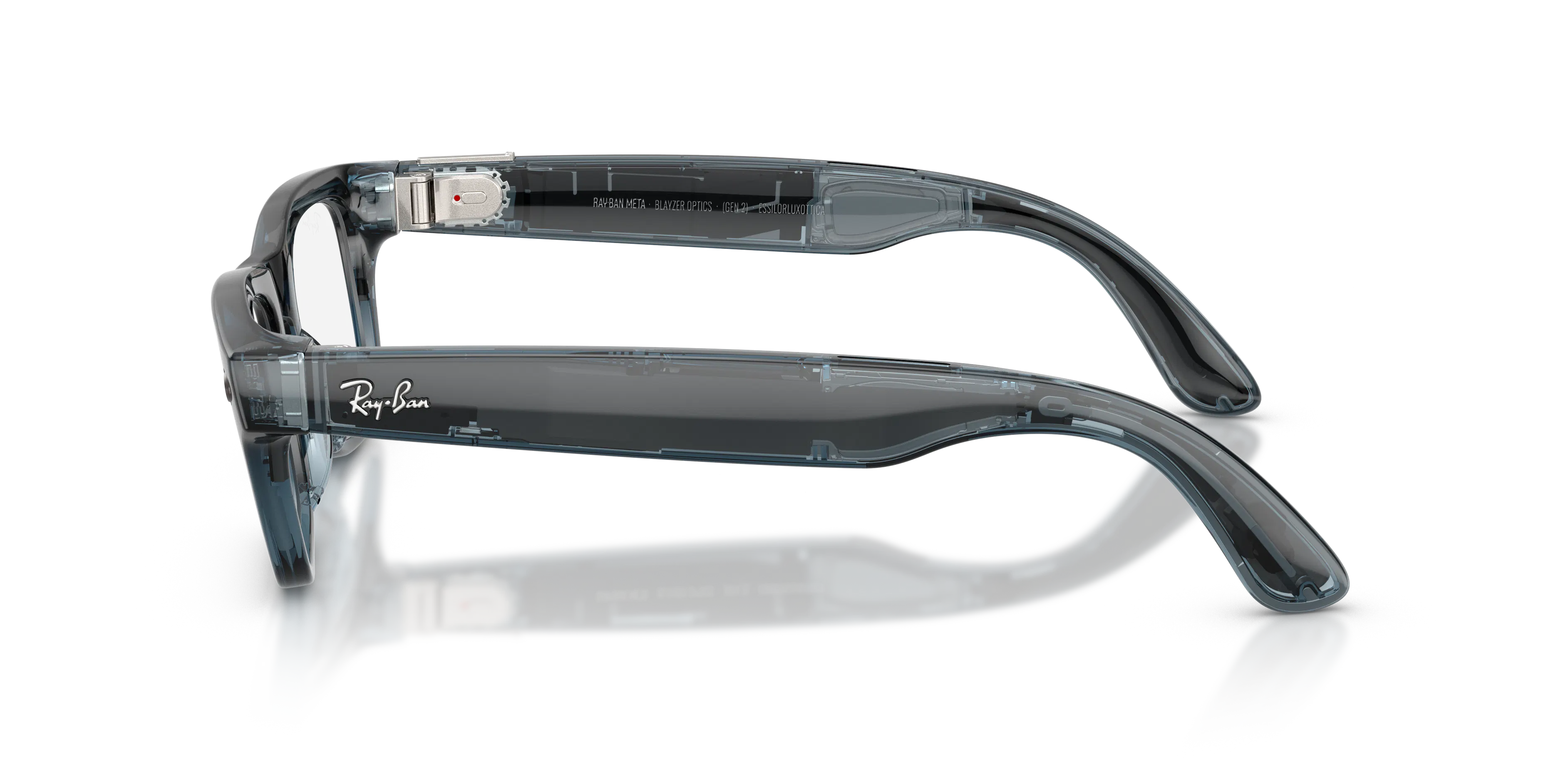 Angle_Left02, Ray-Ban META (Gen2) BLAYZER OPTICS 0RW7001 8557 50 Transparent Ocean Blue AI Glasses