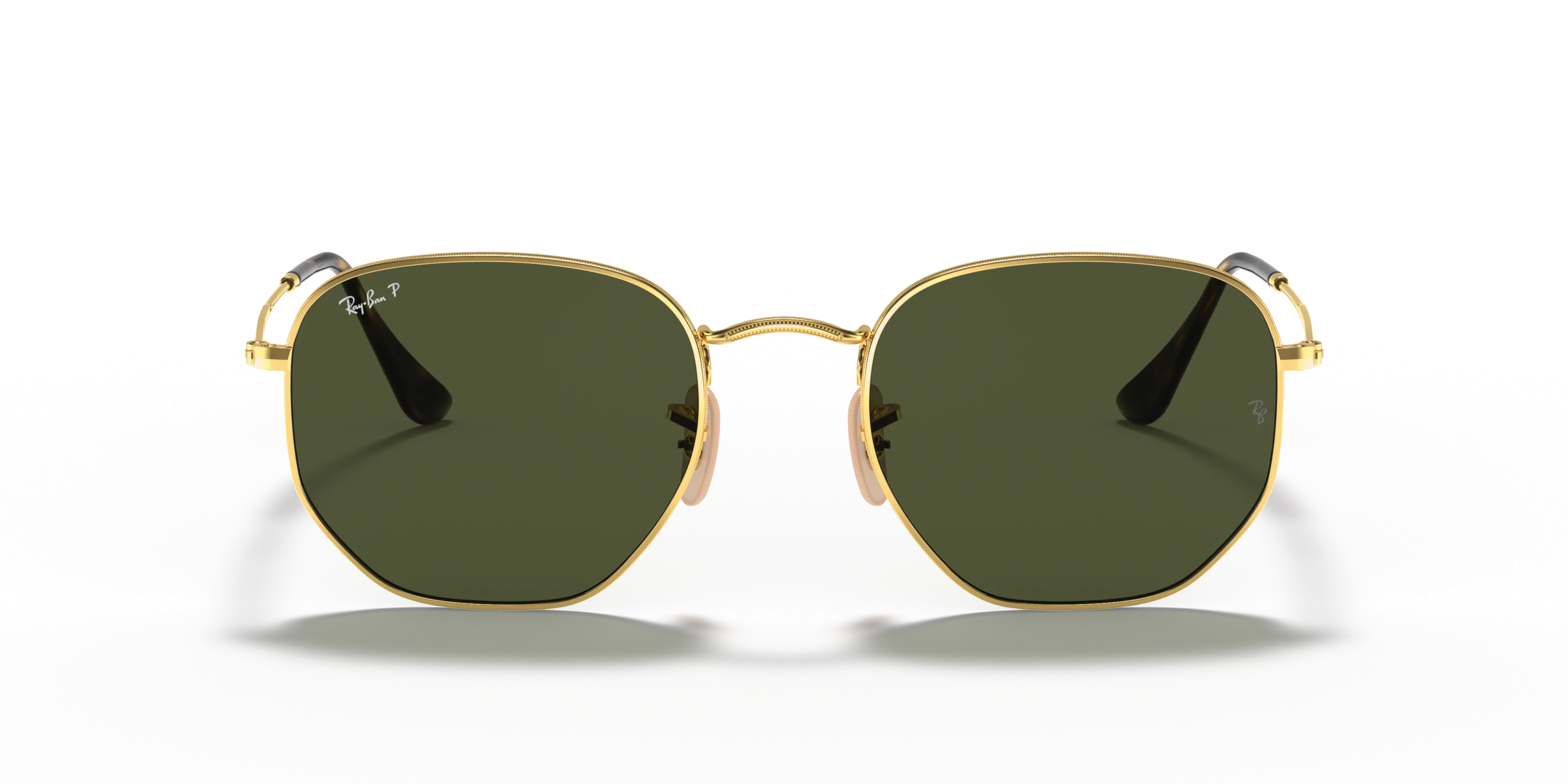 Front, Ray-Ban Hexagonal Flat Lenses 0RB3548N 001/58 Sonnenbrille