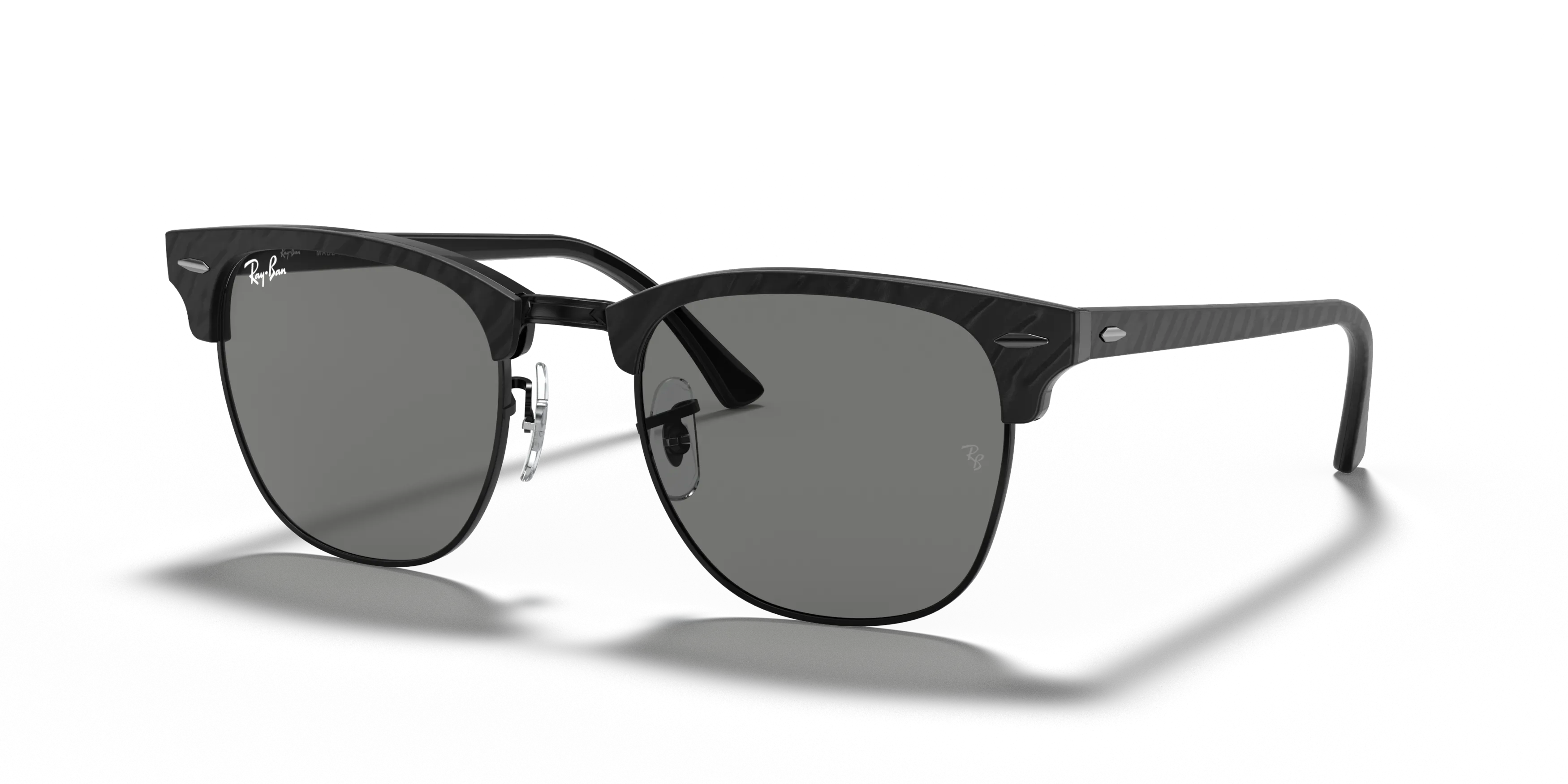 Angle_Left01, Ray-Ban Clubmaster Marble 0RB3016 1305B1 Sonnenbrille