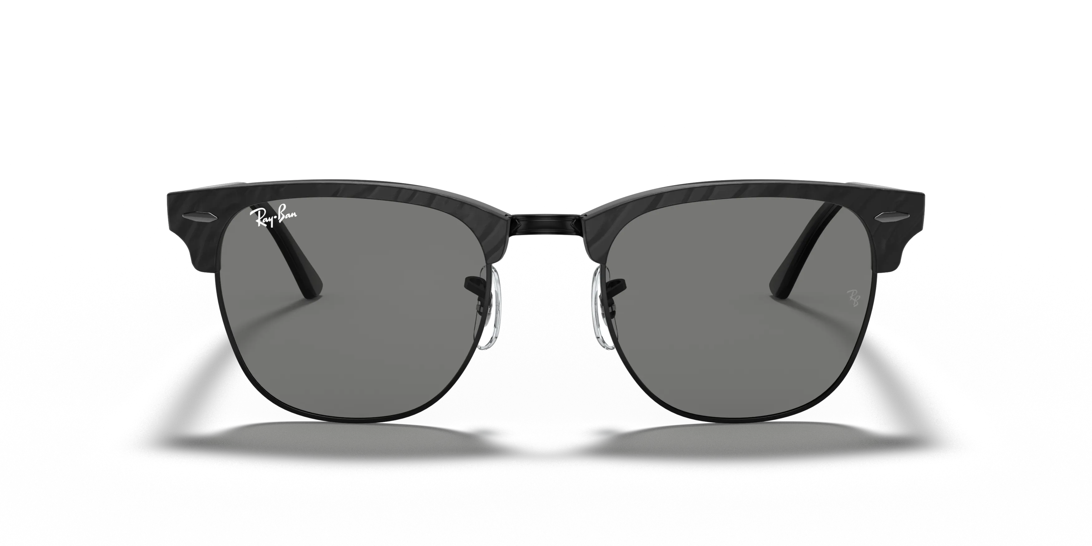 Front, Ray-Ban Clubmaster Marble 0RB3016 1305B1 Sonnenbrille