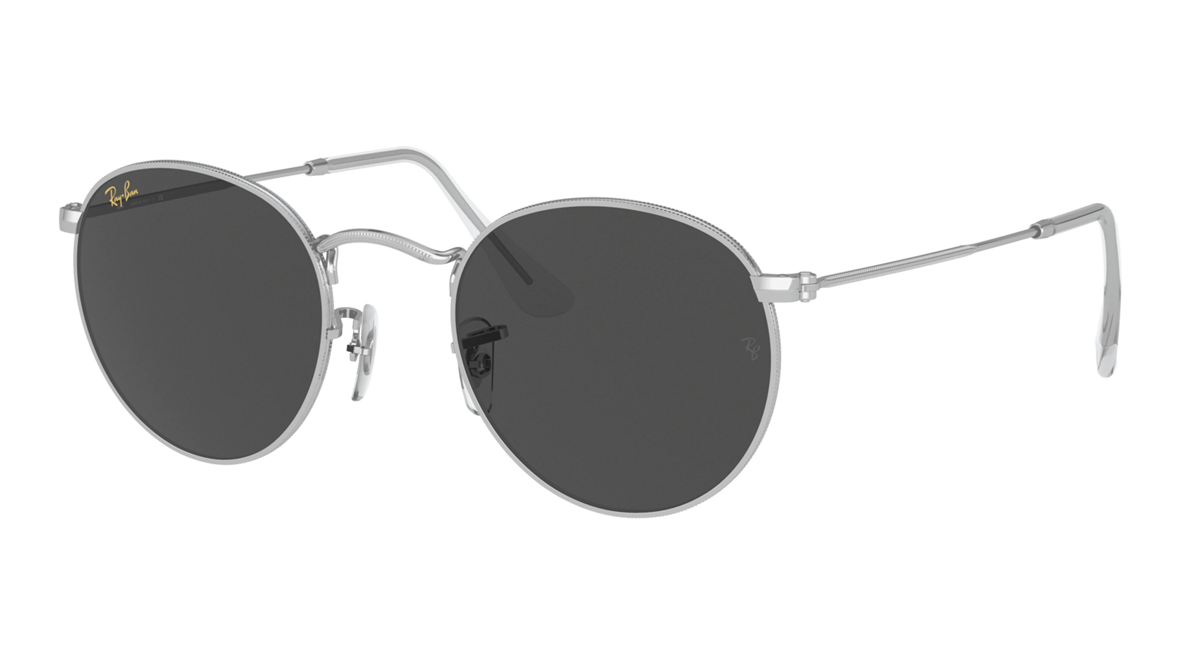 Angle_Left01, Ray-Ban ROUND METAL 0RB3447 9198B1 Sonnenbrille