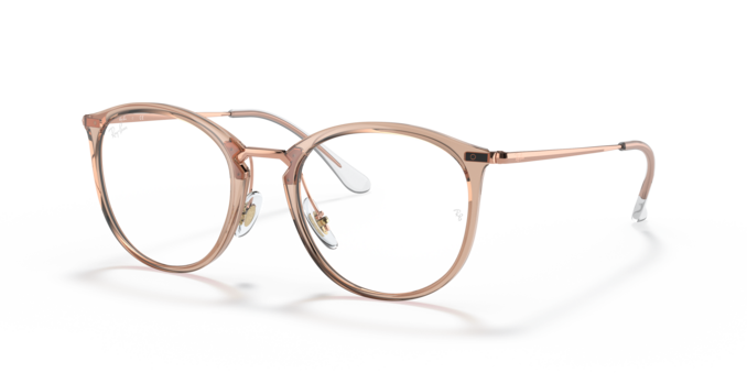 Angle_Left01 Ray-Ban 0RX7140 8124 Brille Rosa, Transparent