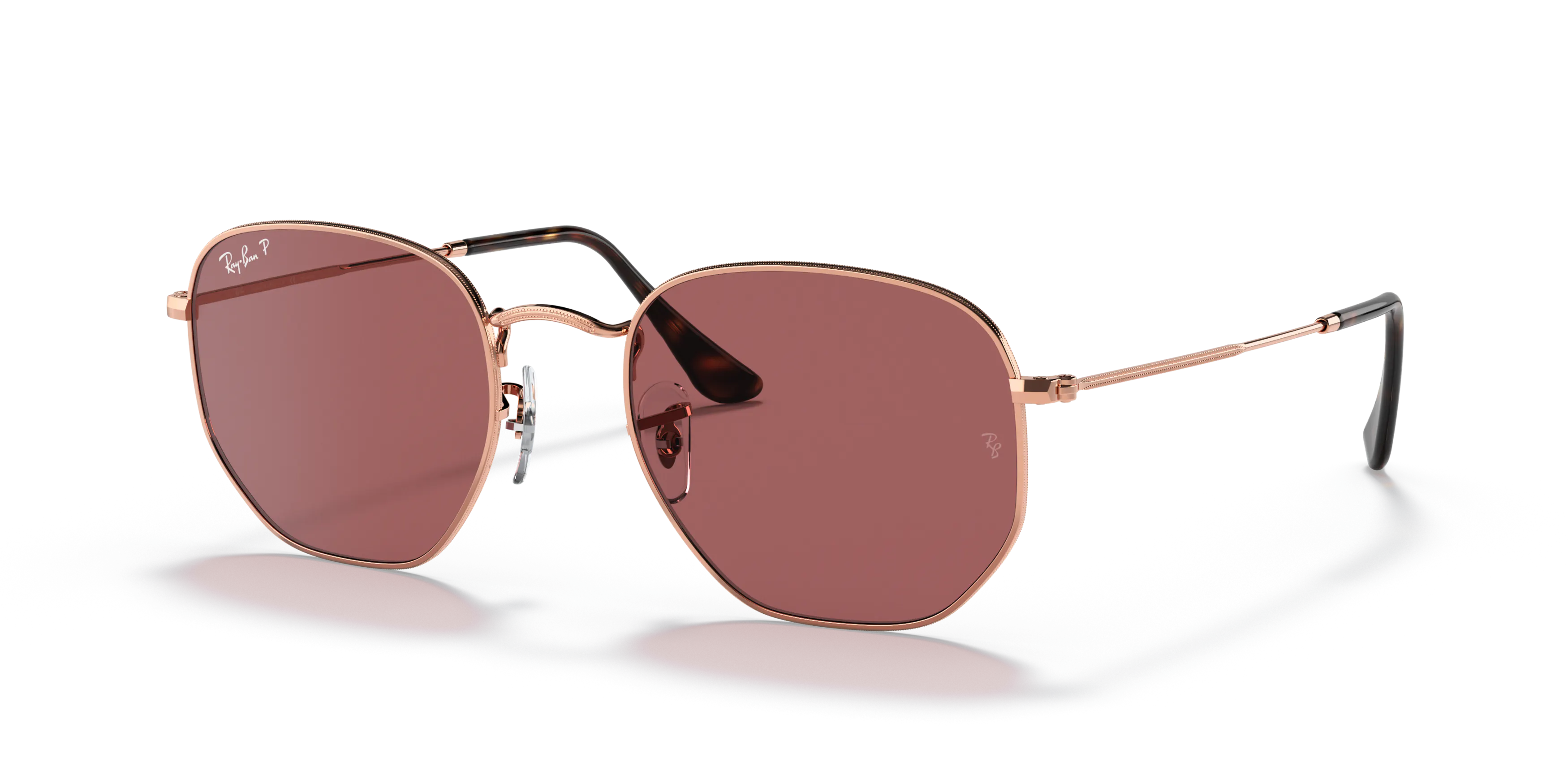 Angle_Left01, Ray-Ban Hexagonal Flat Lenses 0RB3548N 9202AF Sonnenbrille